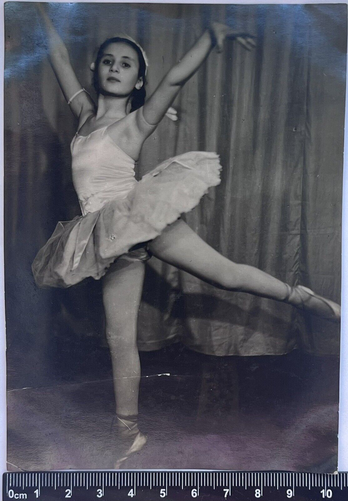 Pretty Cute Girl Charming Attractive Ballerina Old Photo #1412
