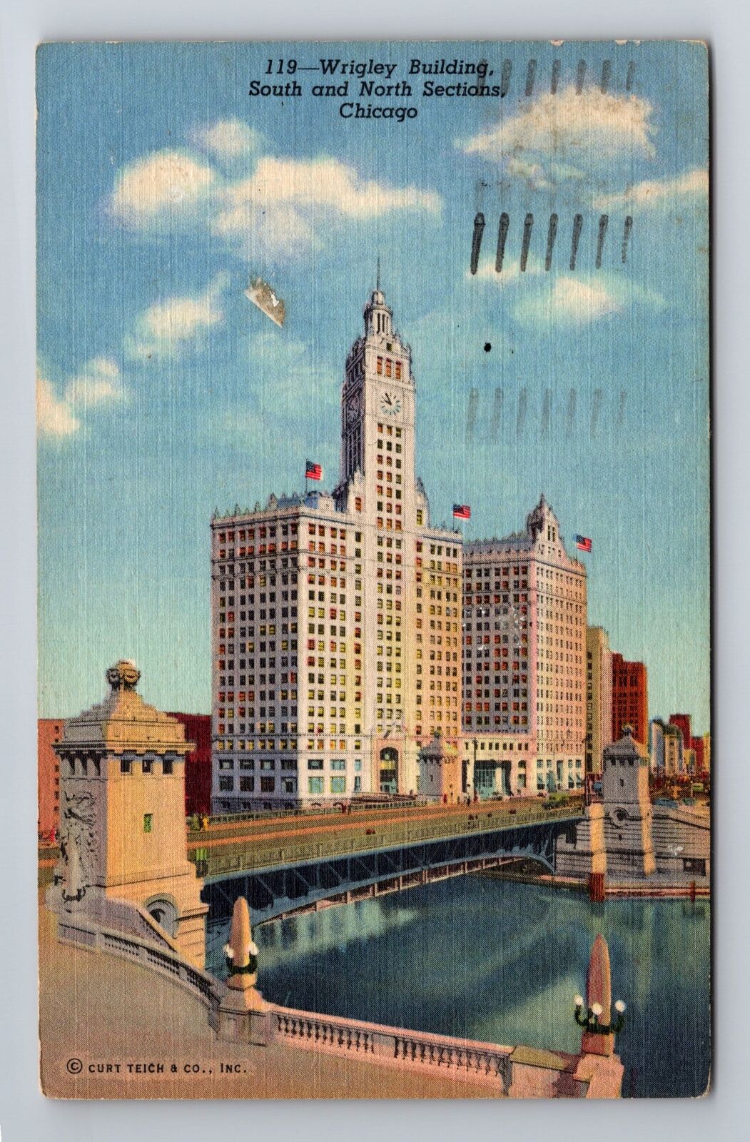 Chicago IL-Illinois, Wrigley Building, Antique, Vintage c1958 Souvenir Postcard