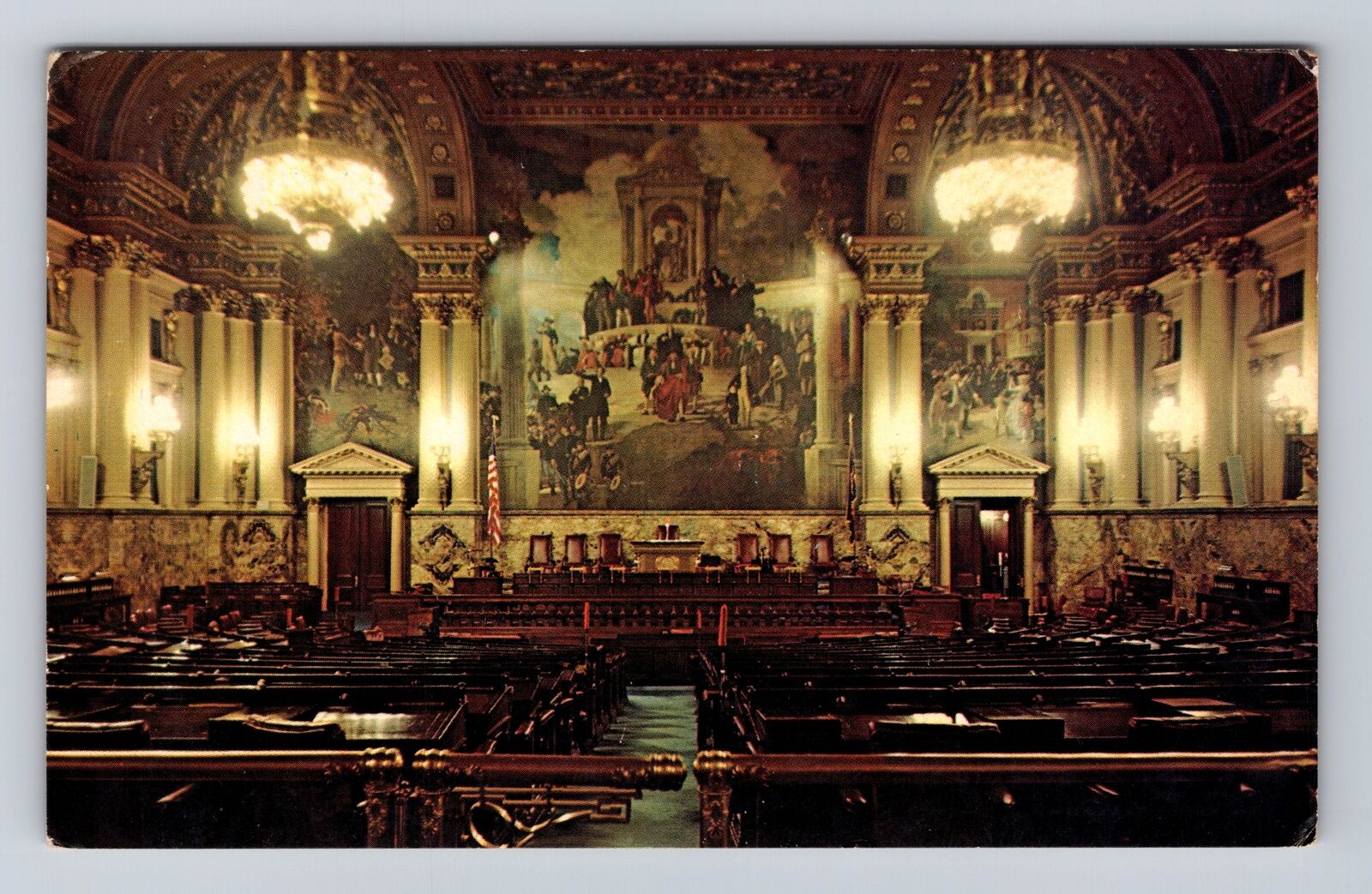 Harrisburg PA- Pennsylvania, Chamber Of House Representatives, Vintage Postcard