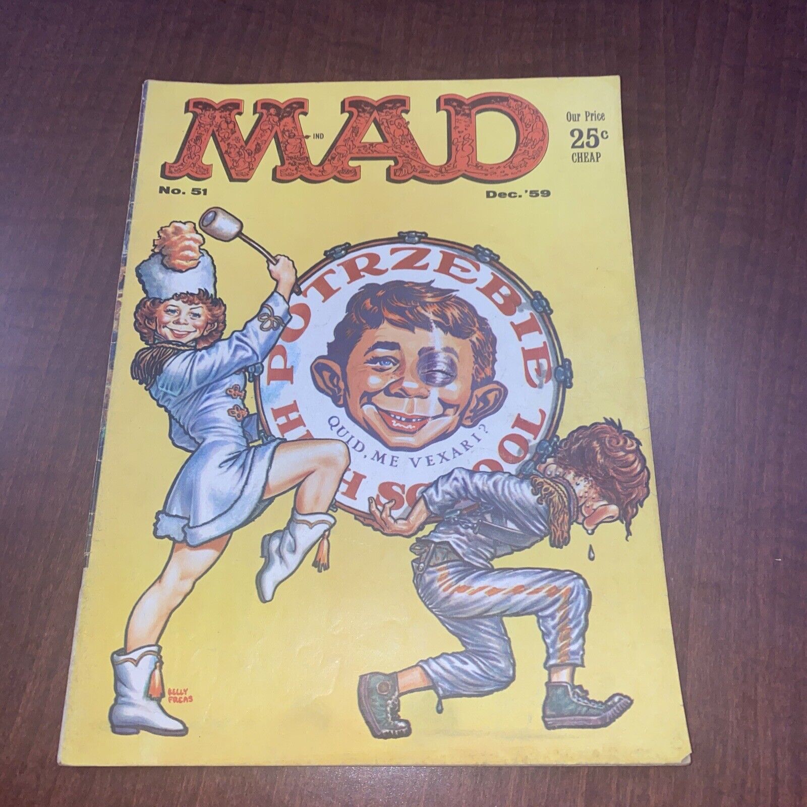 1959 December  MAD MAGAZINE #51 Grandstand Football Adult Education