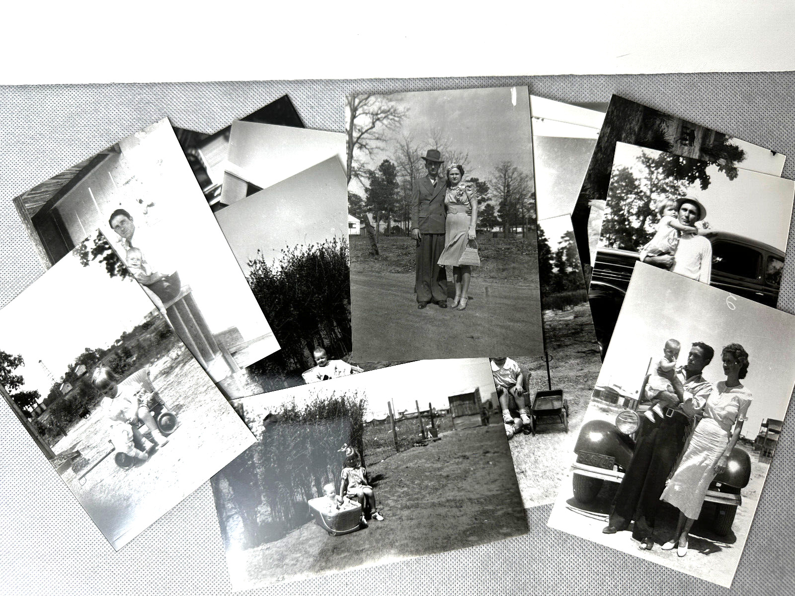 Antique 1940's Selection of 27 Various Candid Black & White Photos of People