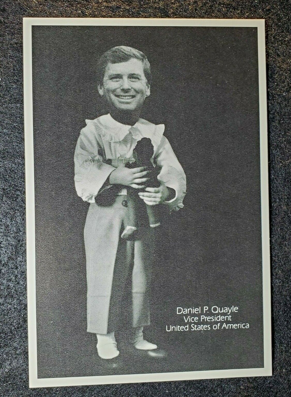 Daniel Quayle, Vice President Satirical Postcard, by Alfred Gescheidt