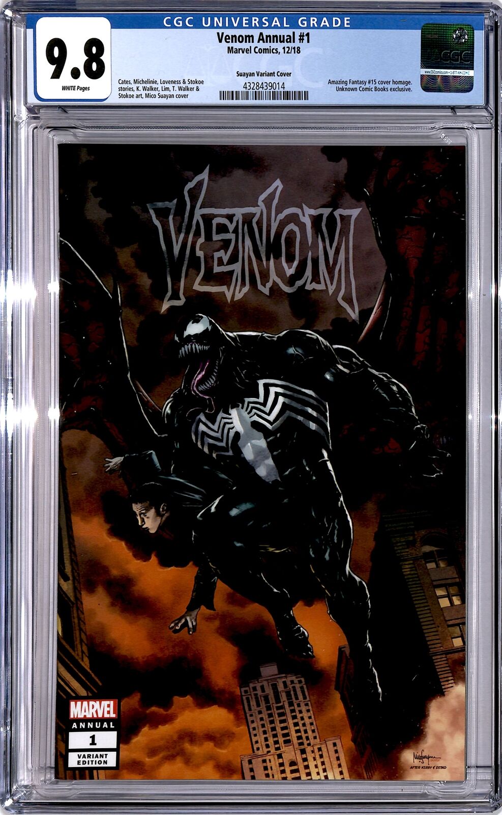 2018-19 Marvel Comics Venom Annual Suayan Variant CGC 9.8 #1