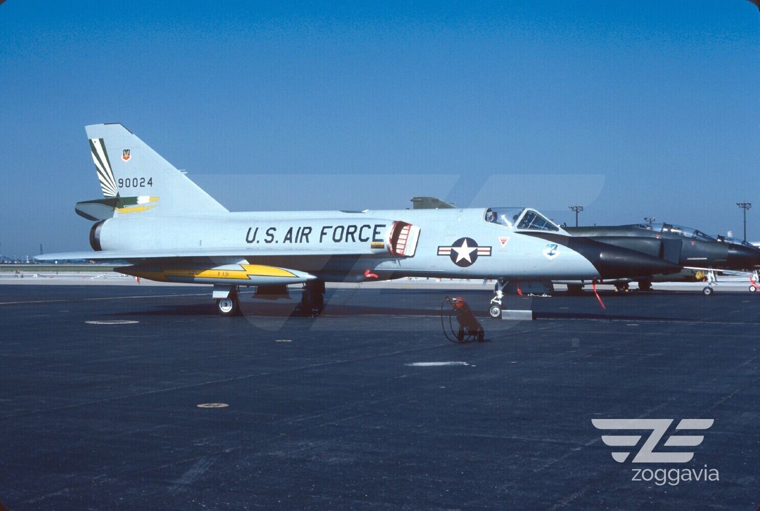 Aircraft Slide 59-0024 F-106 U.S. Air Force, USAF, 1985