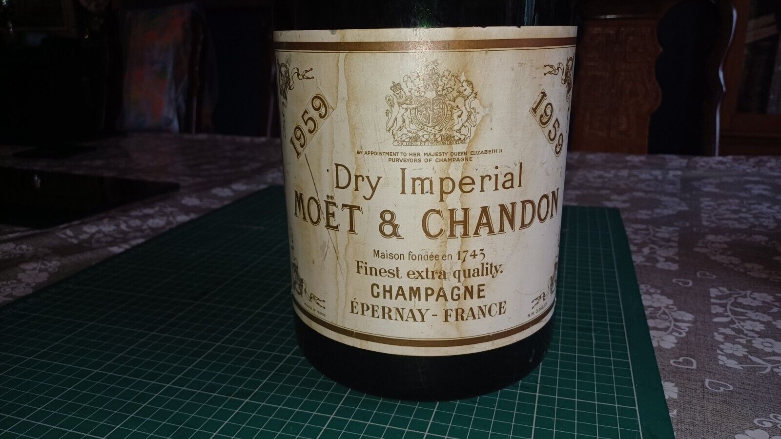 Moët Chandon Champagne 1959 Methuselah 6 Litre? Empty Bottle. Vintage ?Display