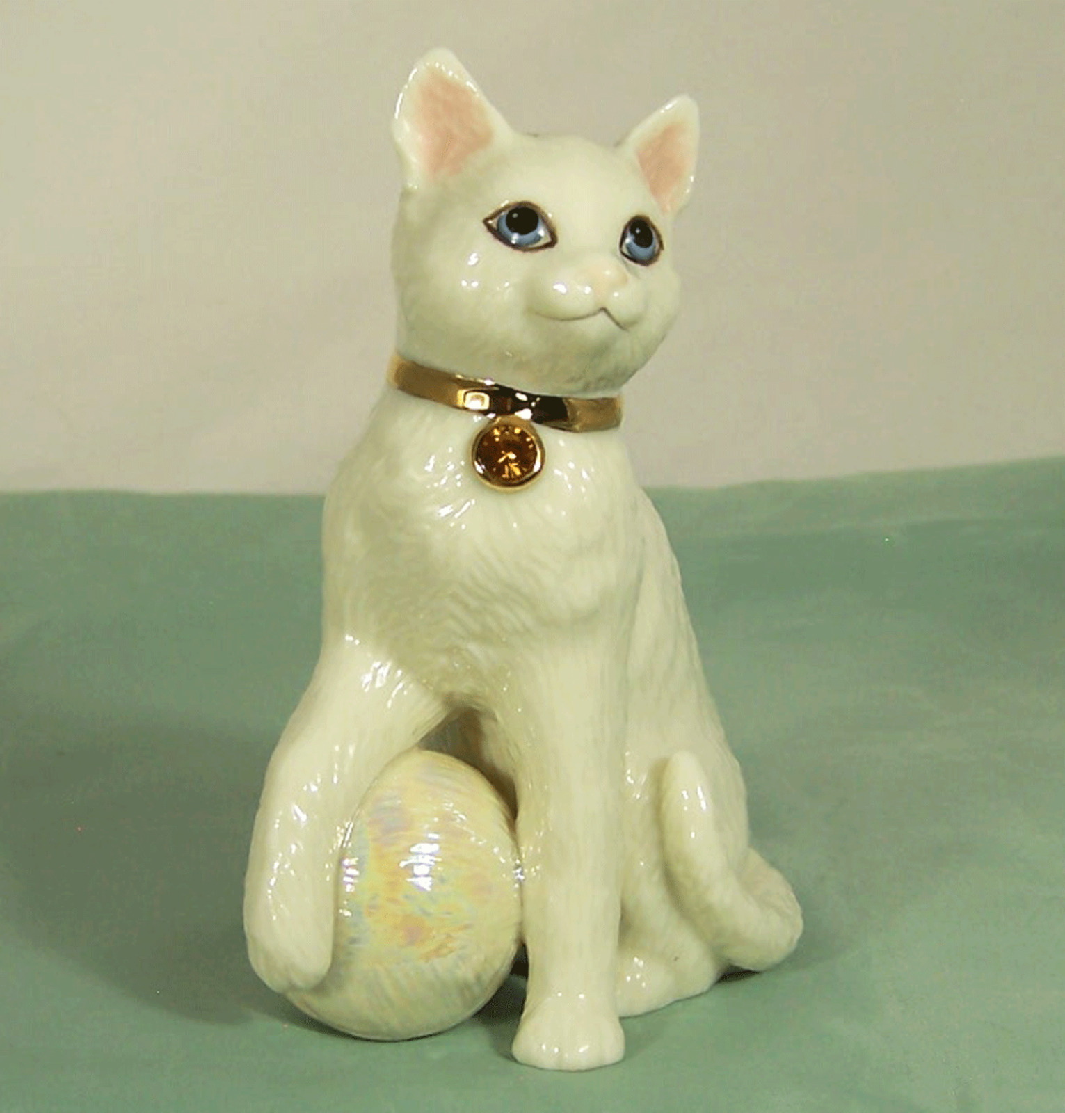 Lenox Birthday Kitty Cat Figurine Topaz Jewel November Birthstone New NOS MIB