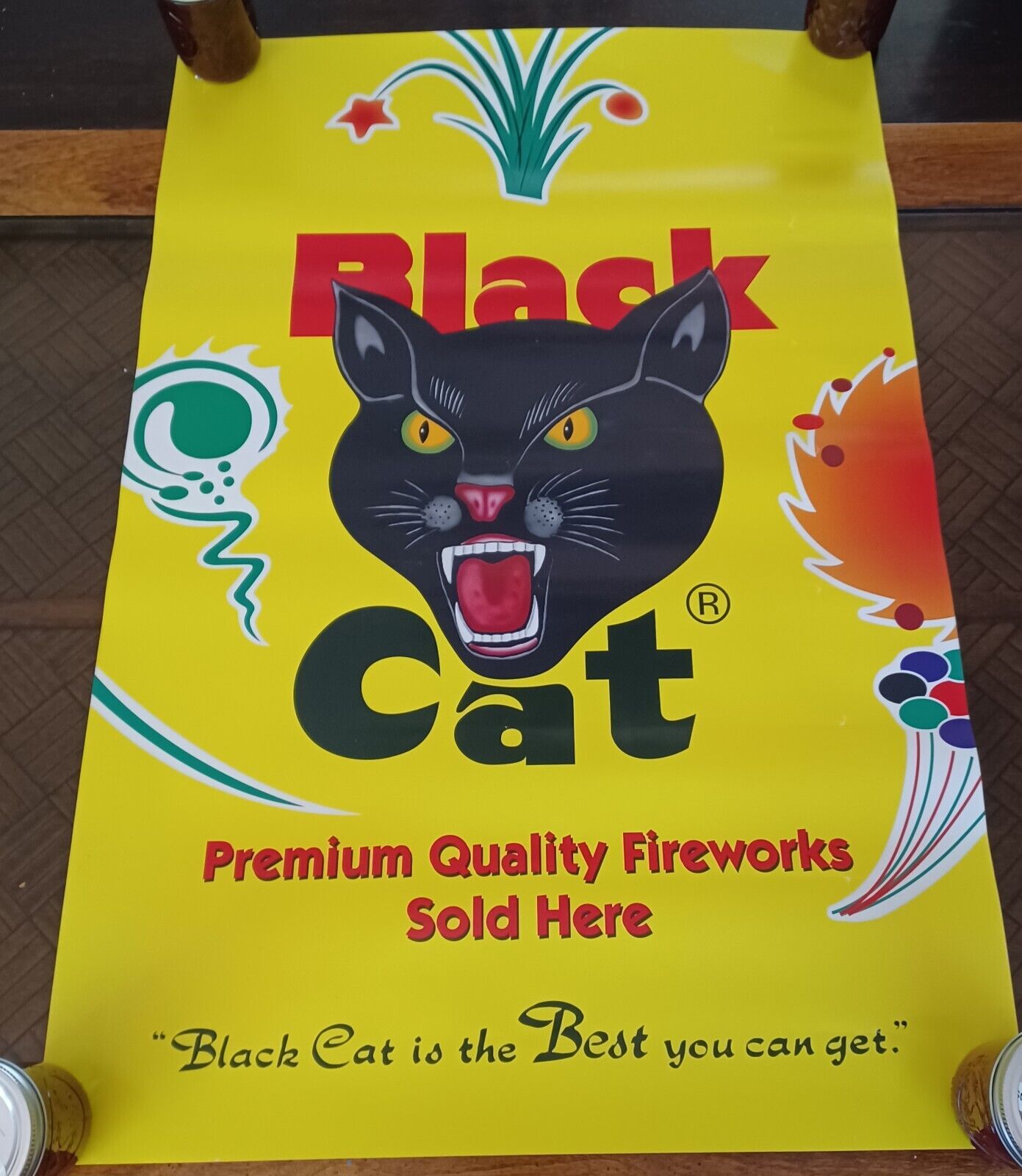 Rare New Black Cat Fireworks Poster 21”x31”