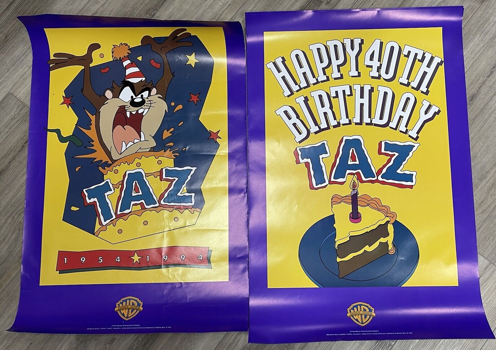 Taz\'s 40th Birthday Poster Promo Looney Tunes WB DC K-Mart Giveaway 1994