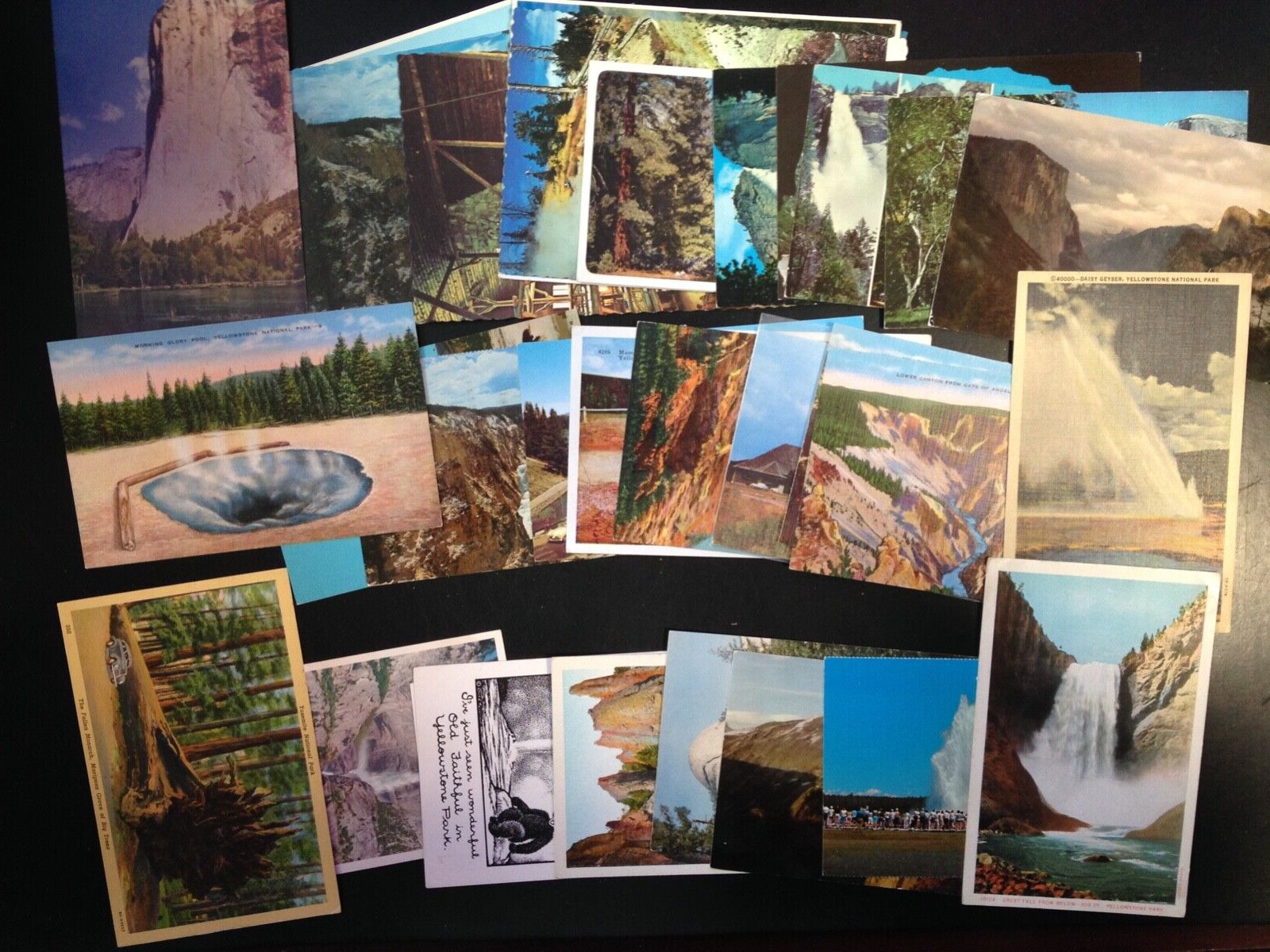 30+ Postcard lot, Yellowstone National Park. Set 4. Nice