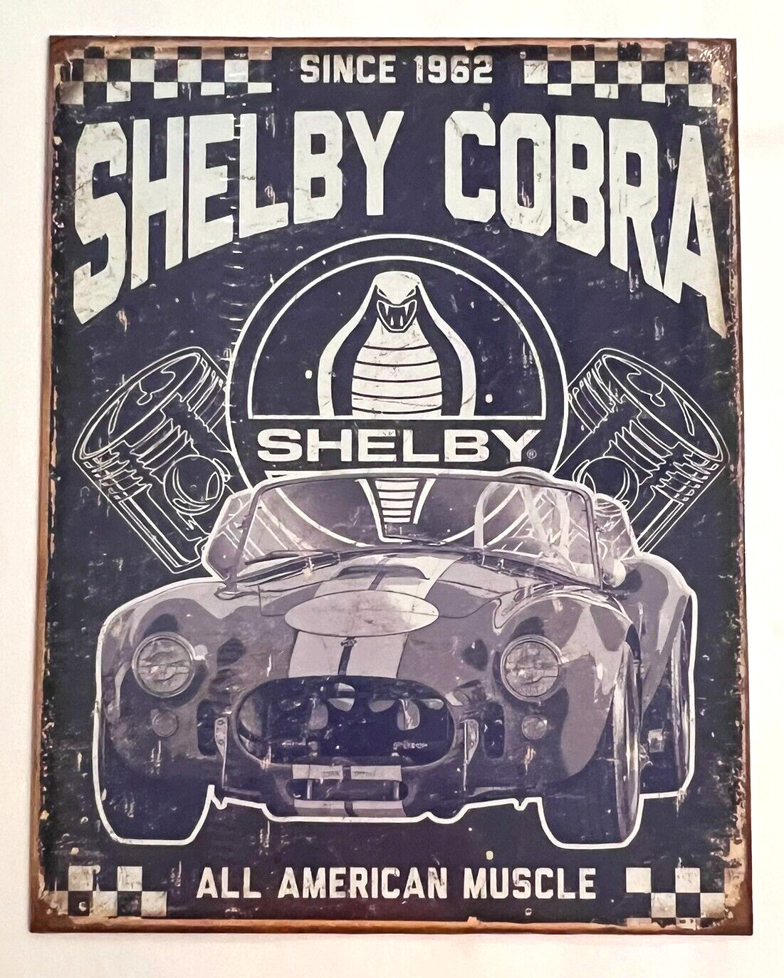 Shelby Cobra Since 1962 Licensed Vintage Novelty Sign 16