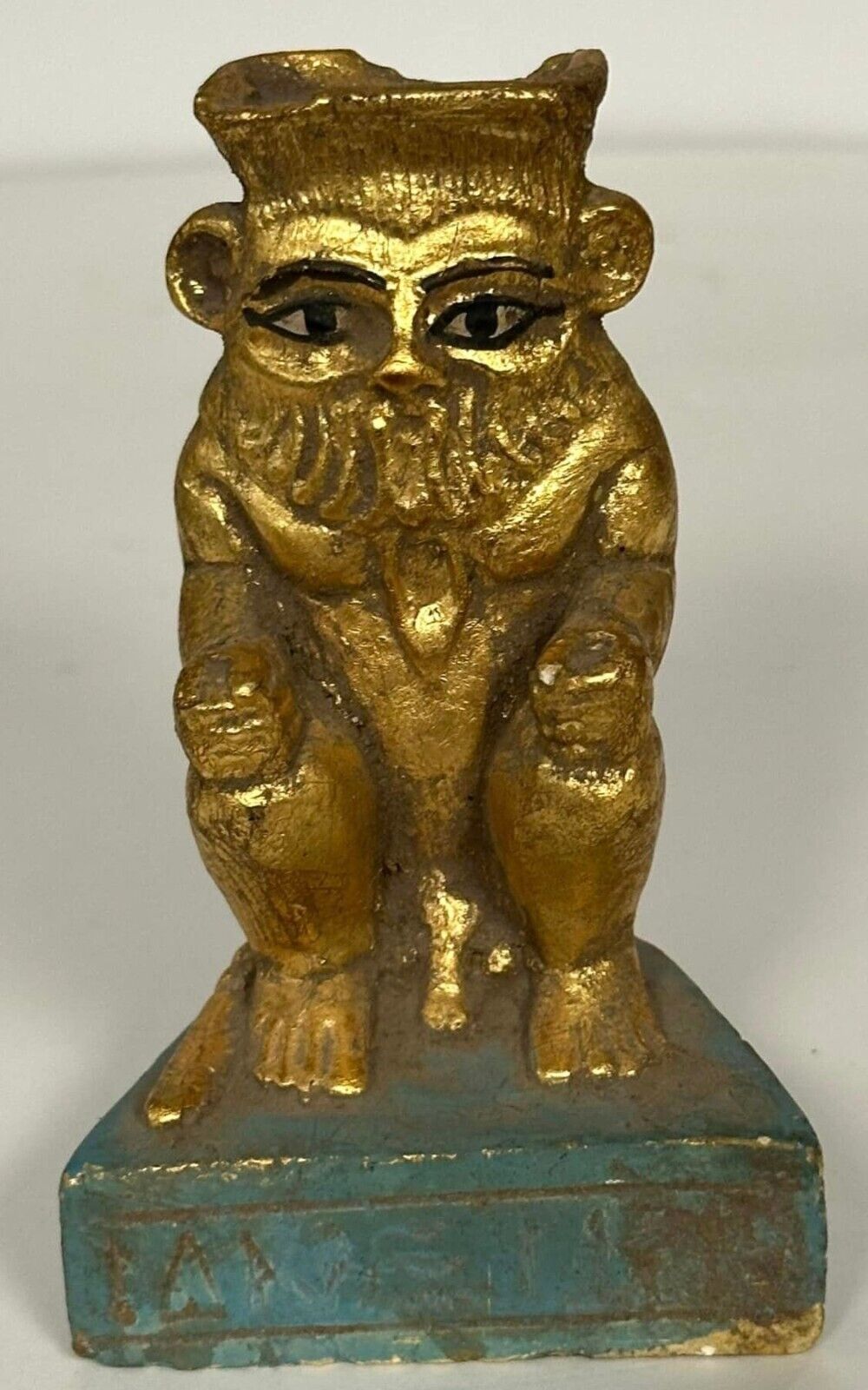 Unique Egyptian Statue God Bes Natural Sand Stone Made in Egypt