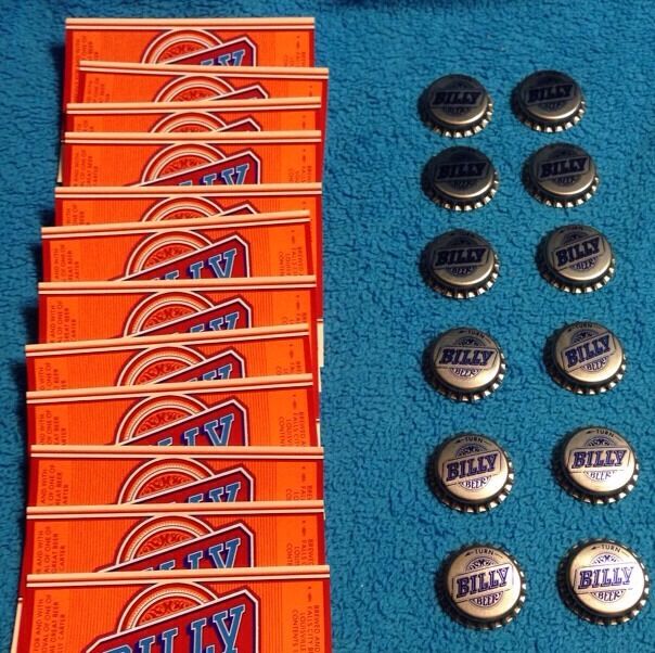 OLD Rare Vintage BILLY BEER LABELS And CAPS 12 Unused NOS President Jimmy Carter
