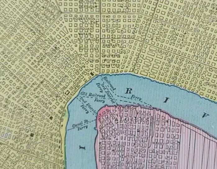 Vintage 1899 NEW ORLEANS LA Map 11\