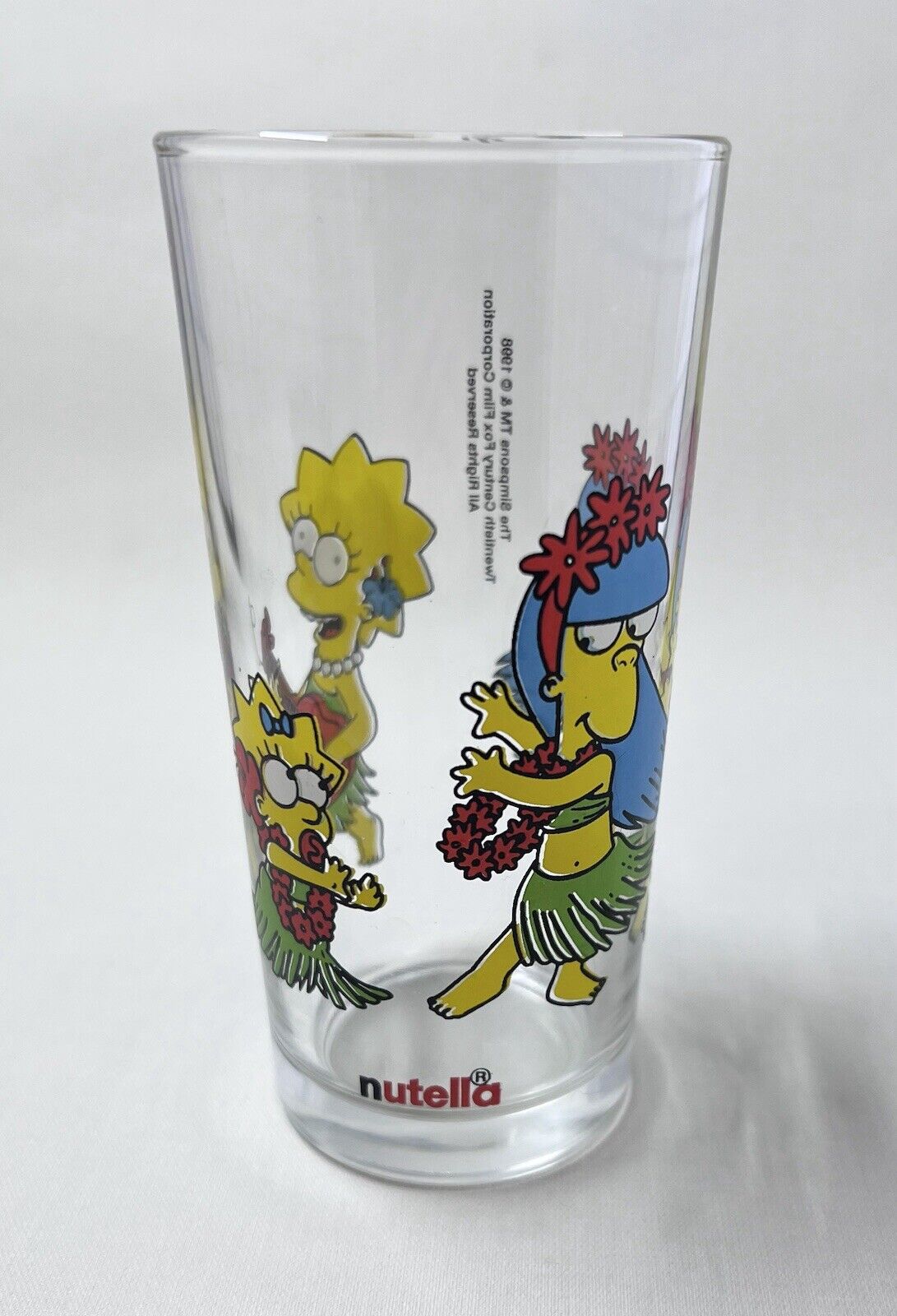 The Simpsons Nutella Promotional Glass Lisa Maggie Sherri Terri 1998