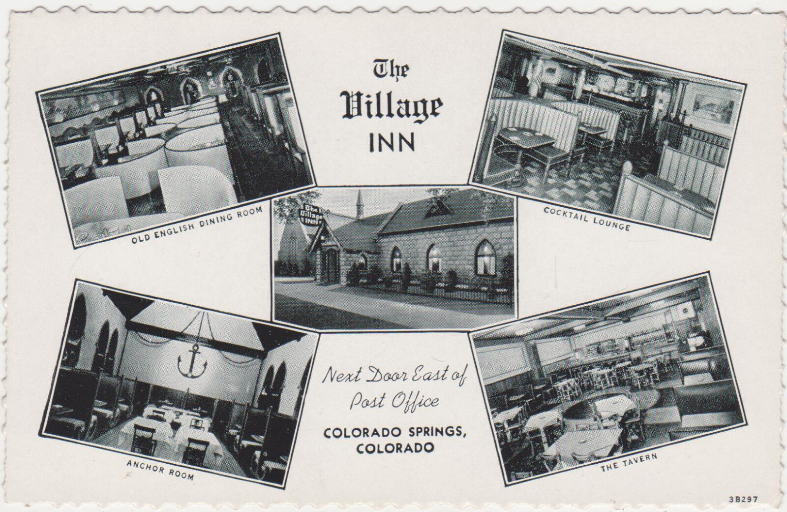 Colorado Springs.CO.The Village Inn,5 Views,c.1940-50s