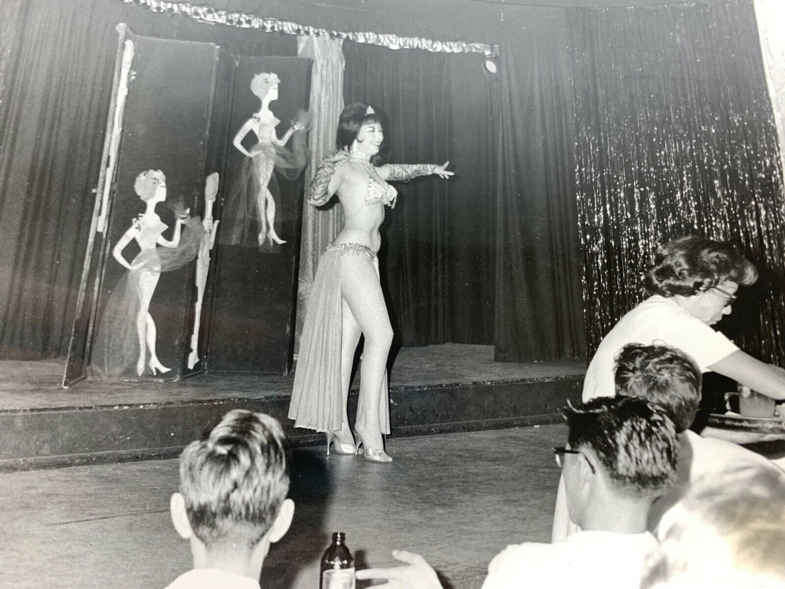 Ar) Found Photograph Yvonne Yvette Stripper Viva Les Nudes Frisco Follies 8x10