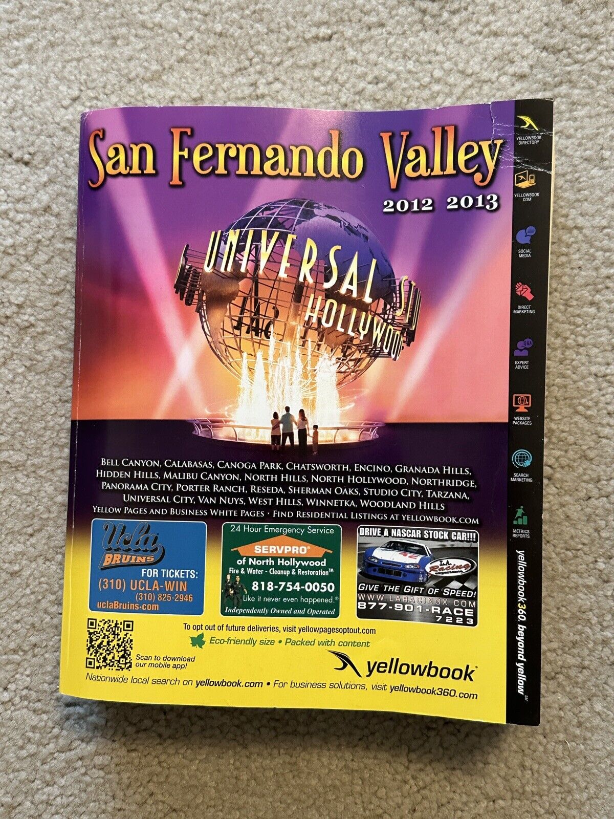 Yellow Pages 2012 2013 San Fernando Valley Los Angeles California
