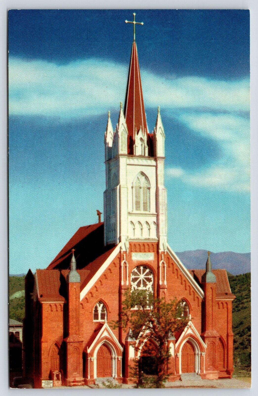 Nevada Virginia City St Mary\'s In the Mountains Church Vintage Postcard