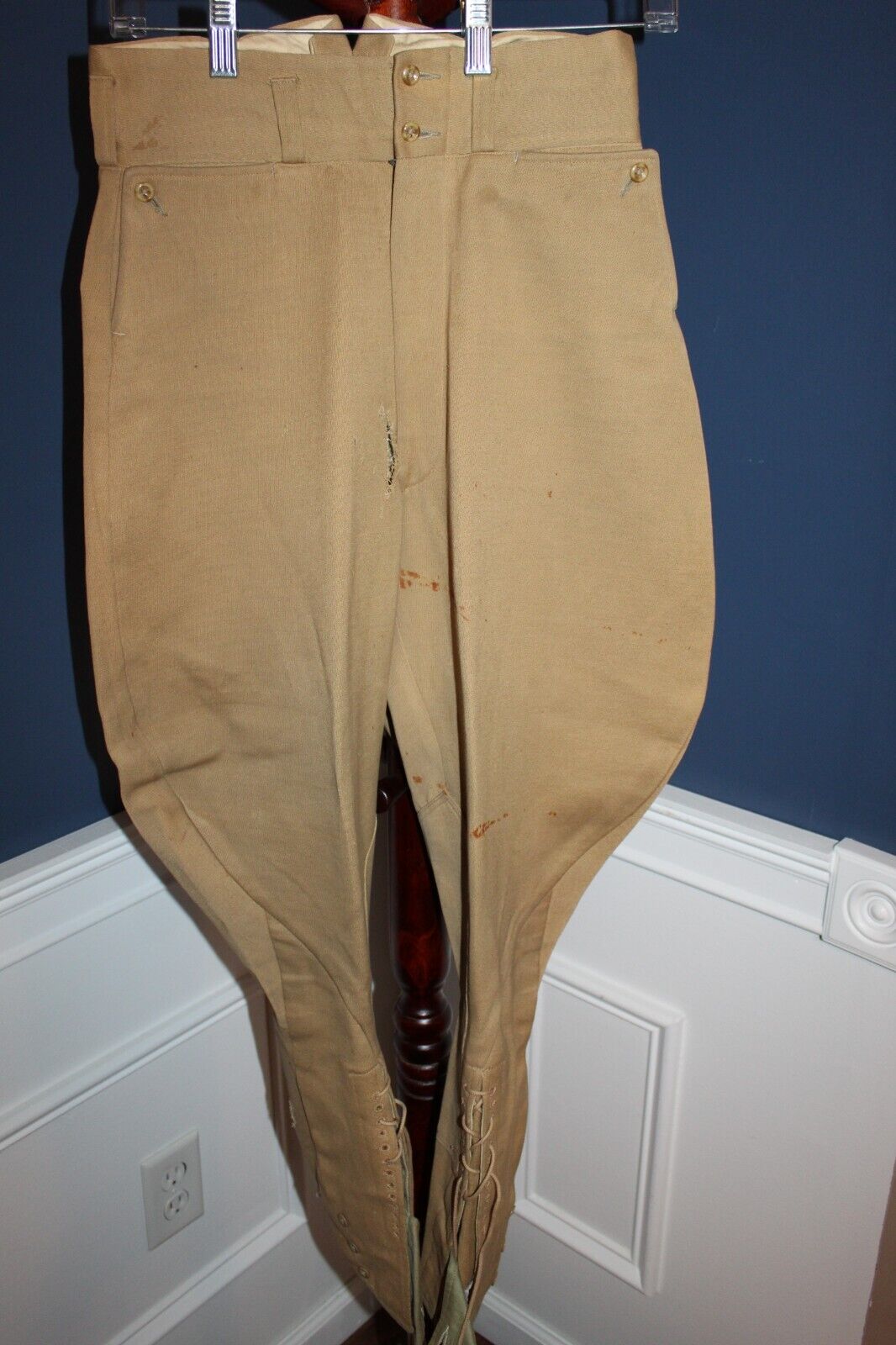Original 1920\'s/1930\'s U.S. Army Officers Custom Uniform Trousers w/Damage
