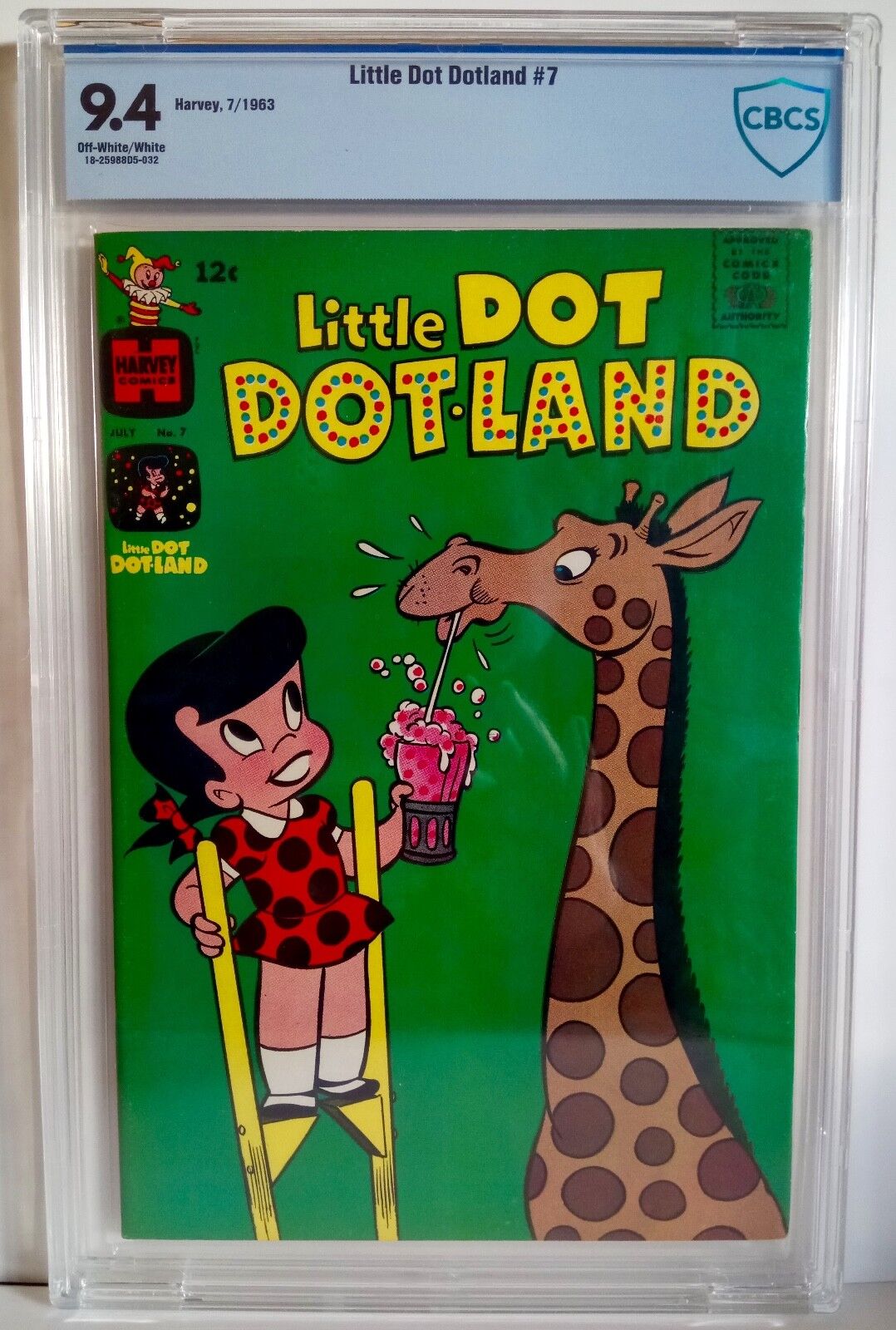 Little Dot Dotland # 7 CBCS 9.4 1963 Harvey Comics
