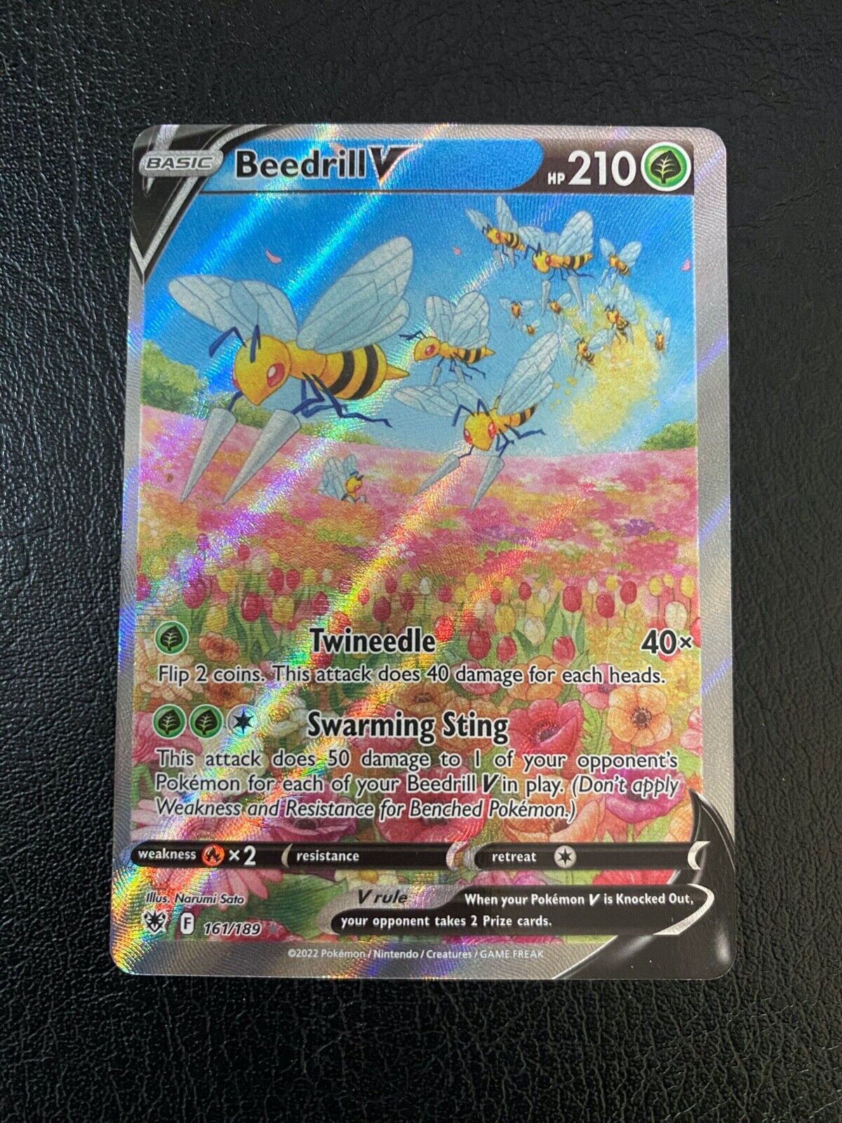 Pokemon Astral Radiance Beedrill V (Full Art) Ultra Rare Holo Pokemon Card NM