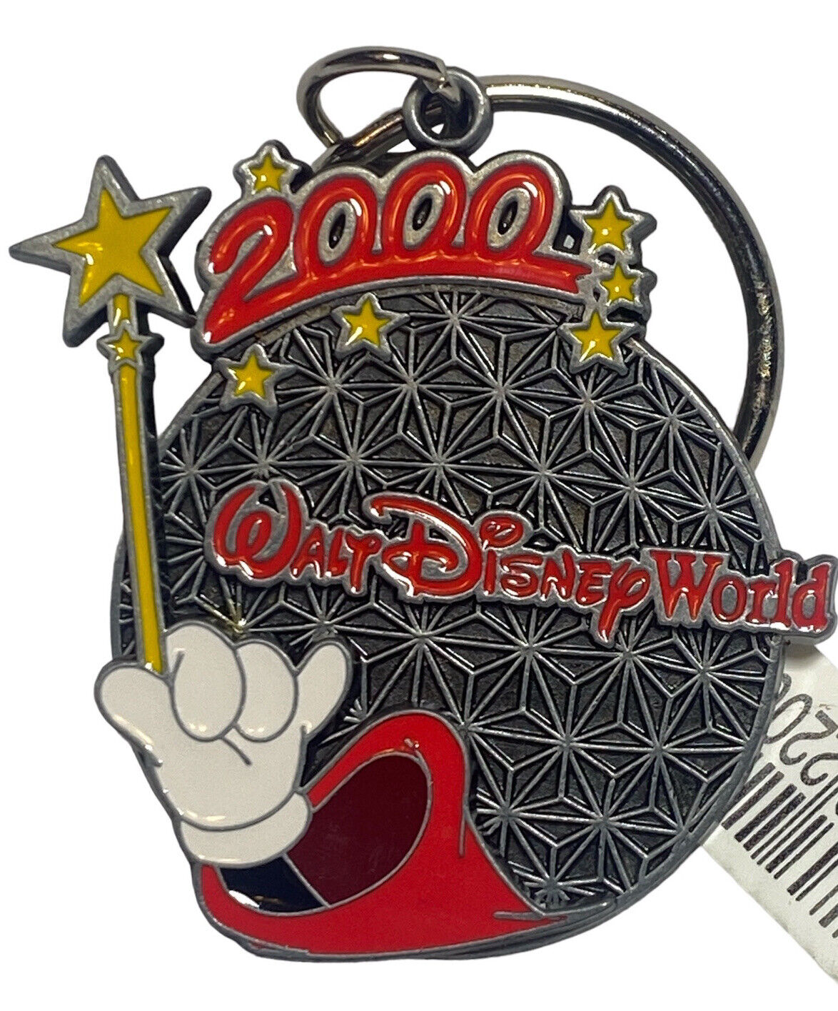 2000 Disney Key Chain Vintage 3D Keychain WDW EPCOT Sorcerer Mickey\'s Arm & Wand