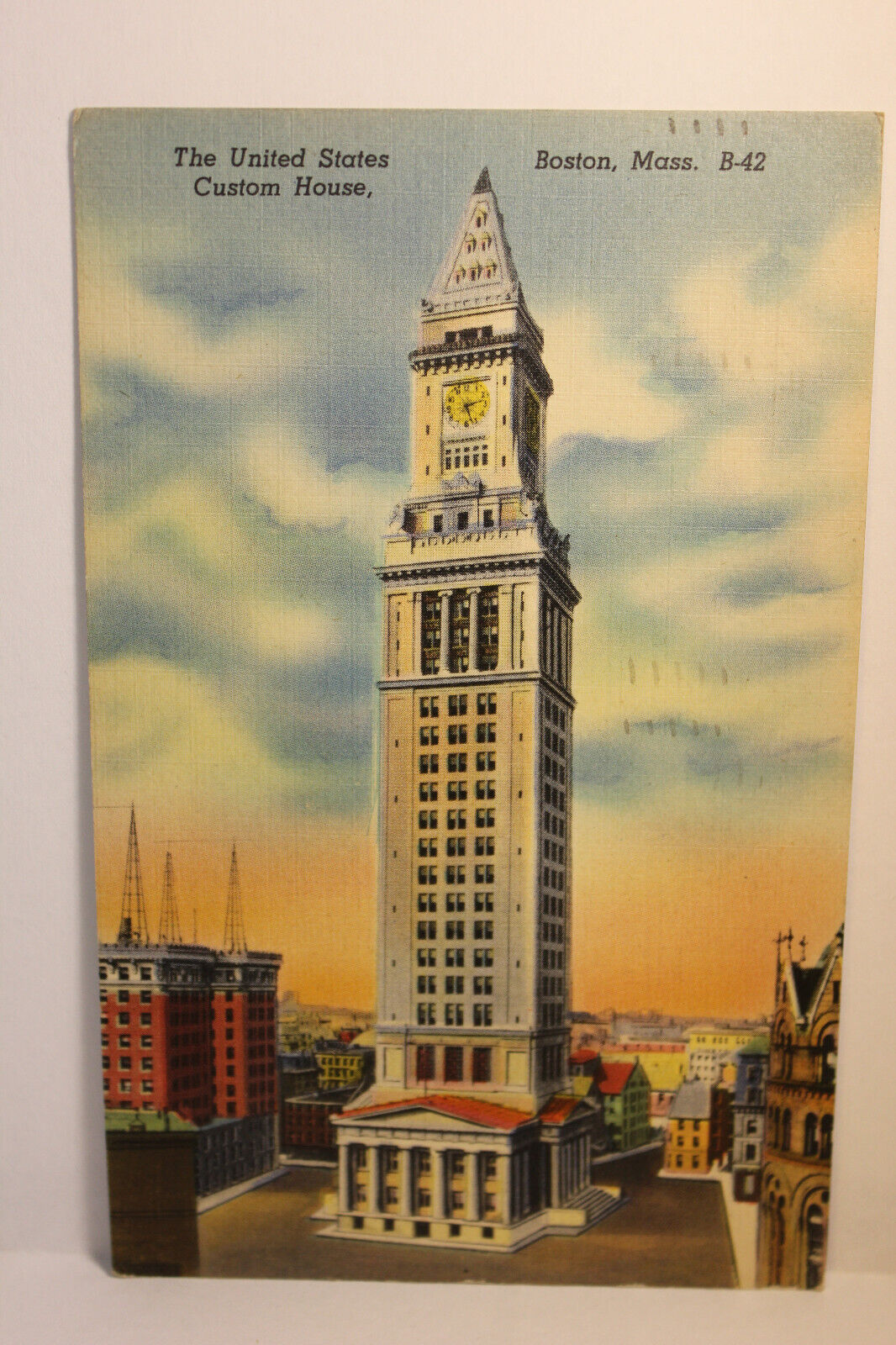 Postcard The United States Custom House Boston MA