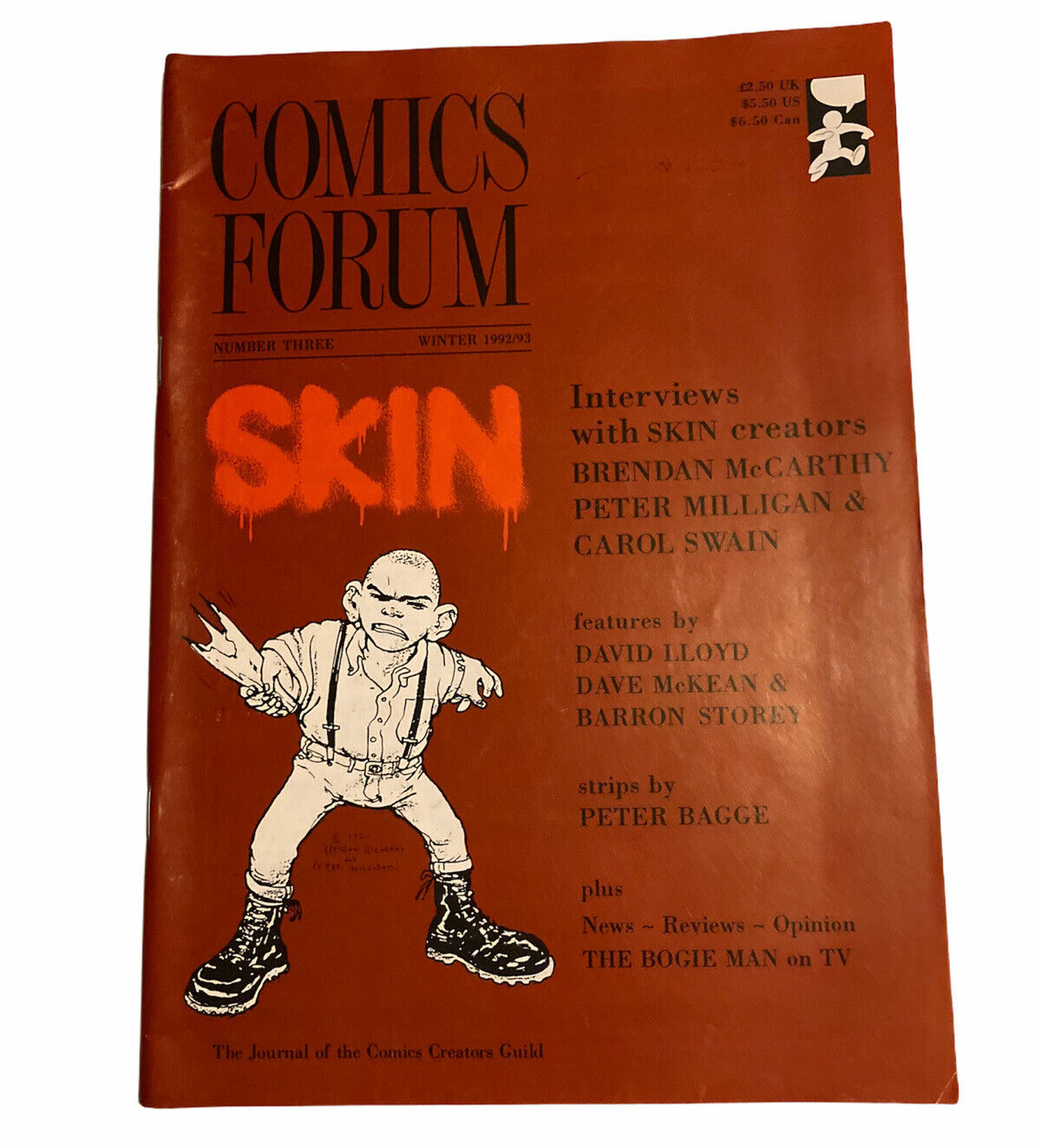 COMICS FORUM #3 Skin Brendan McCarthy Dave McKean Peter Bagge Magazine 1992
