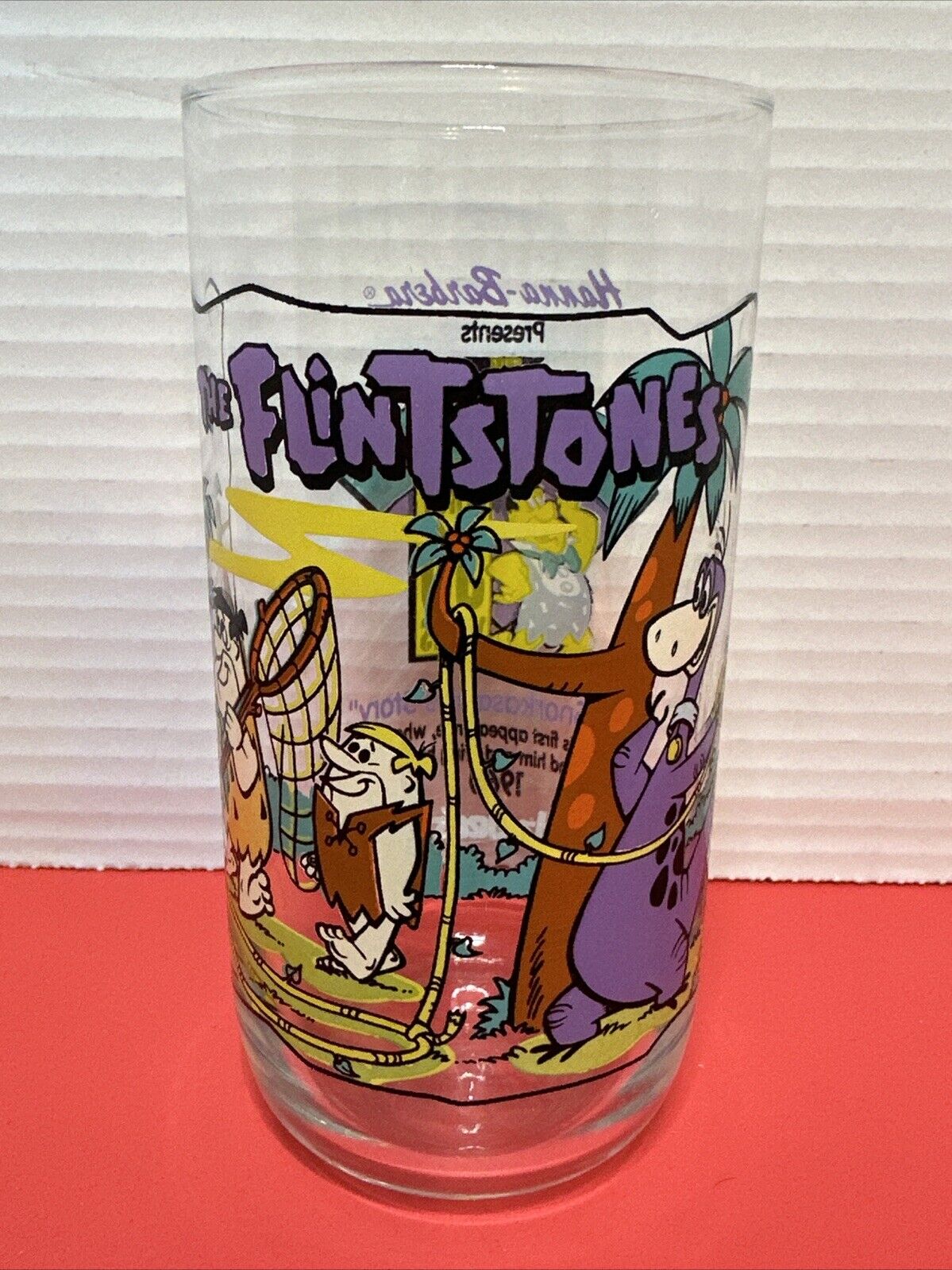 1991 Vintage Hardee’s Flintstones Glass ~The Snorkasaurus Story 30th Anniversery