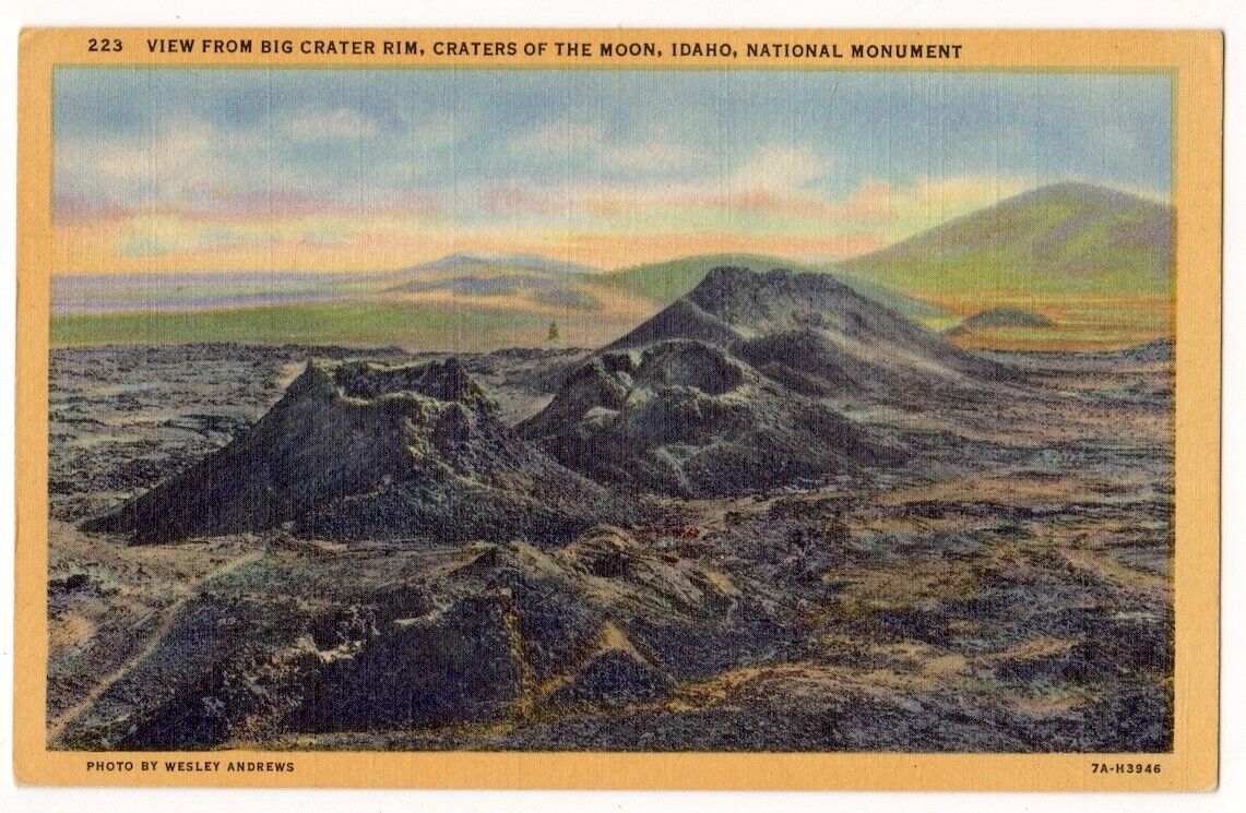 Idaho c1940\'s Craters of The Moon National Monument from Big Crater Rim