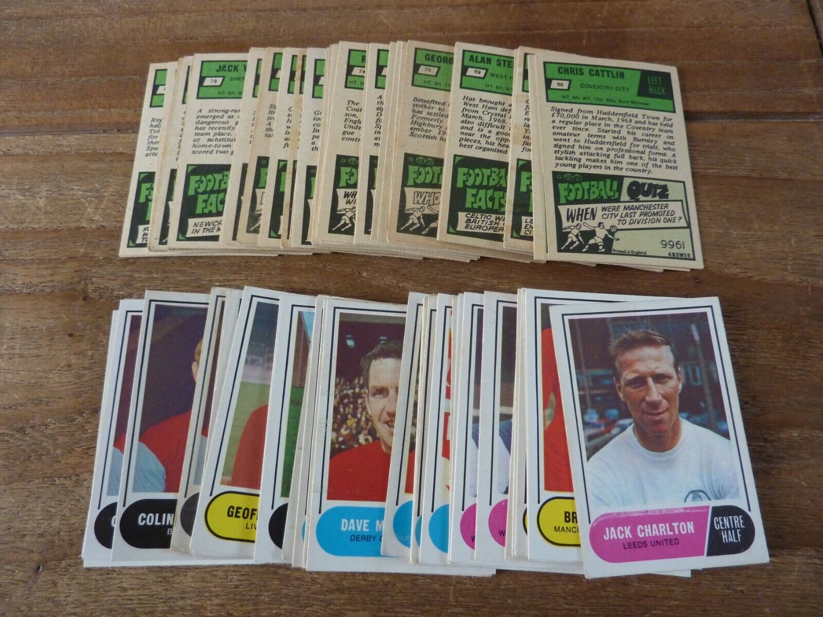 A&BC Green Back Football Cards 1969 - 2nd Series - VGC/Good - Pick Your Cards