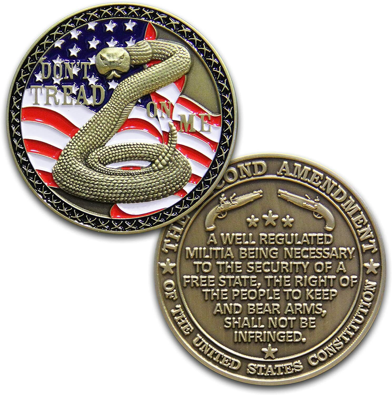 2nd Amendment Challenge Coin - Don\'t Tread On Me