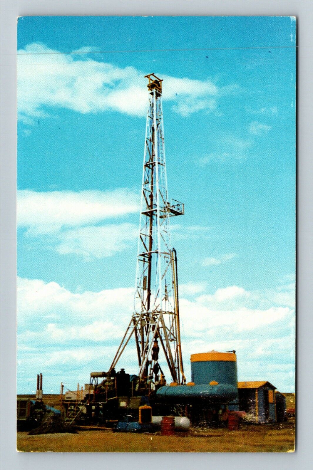 Williston Basin ND-North Dakota, Oil Well, Rig Vintage Souvenir Postcard
