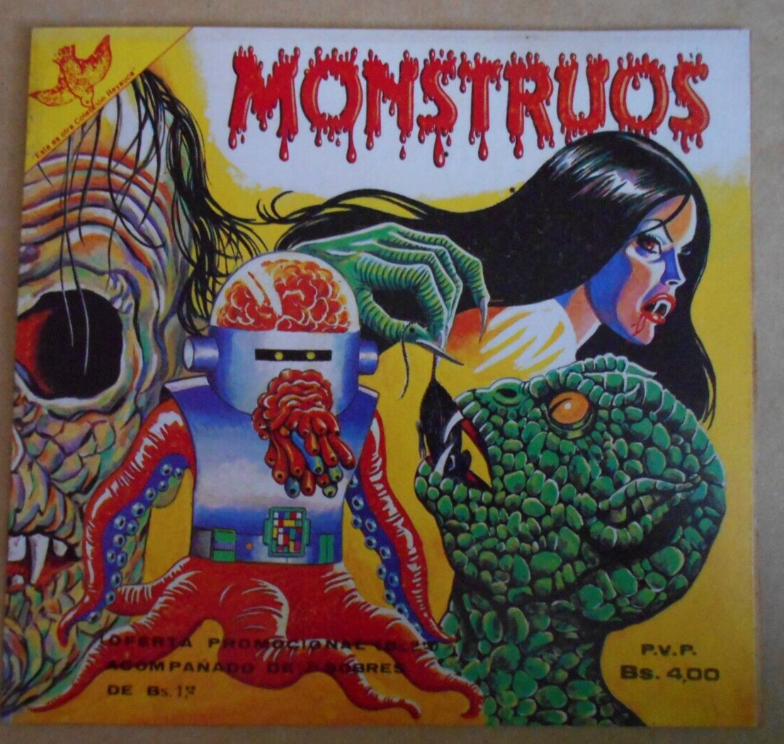 RARE EMPTY Album MONSTRUOS-Monsters by REYAUCA/Venezuela (EMPTY) ,SMALL HOLES