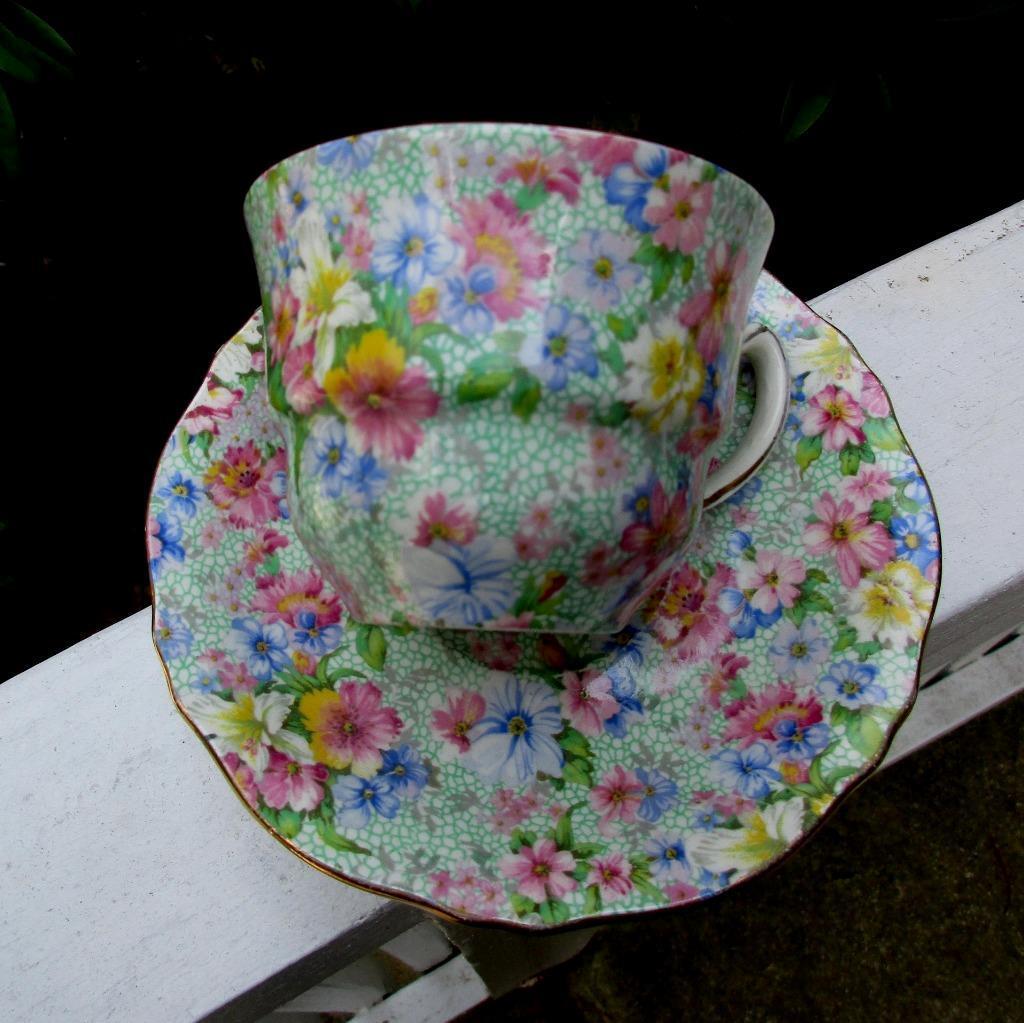 1951 Royal Winton Chintz MARION Cup & Saucer