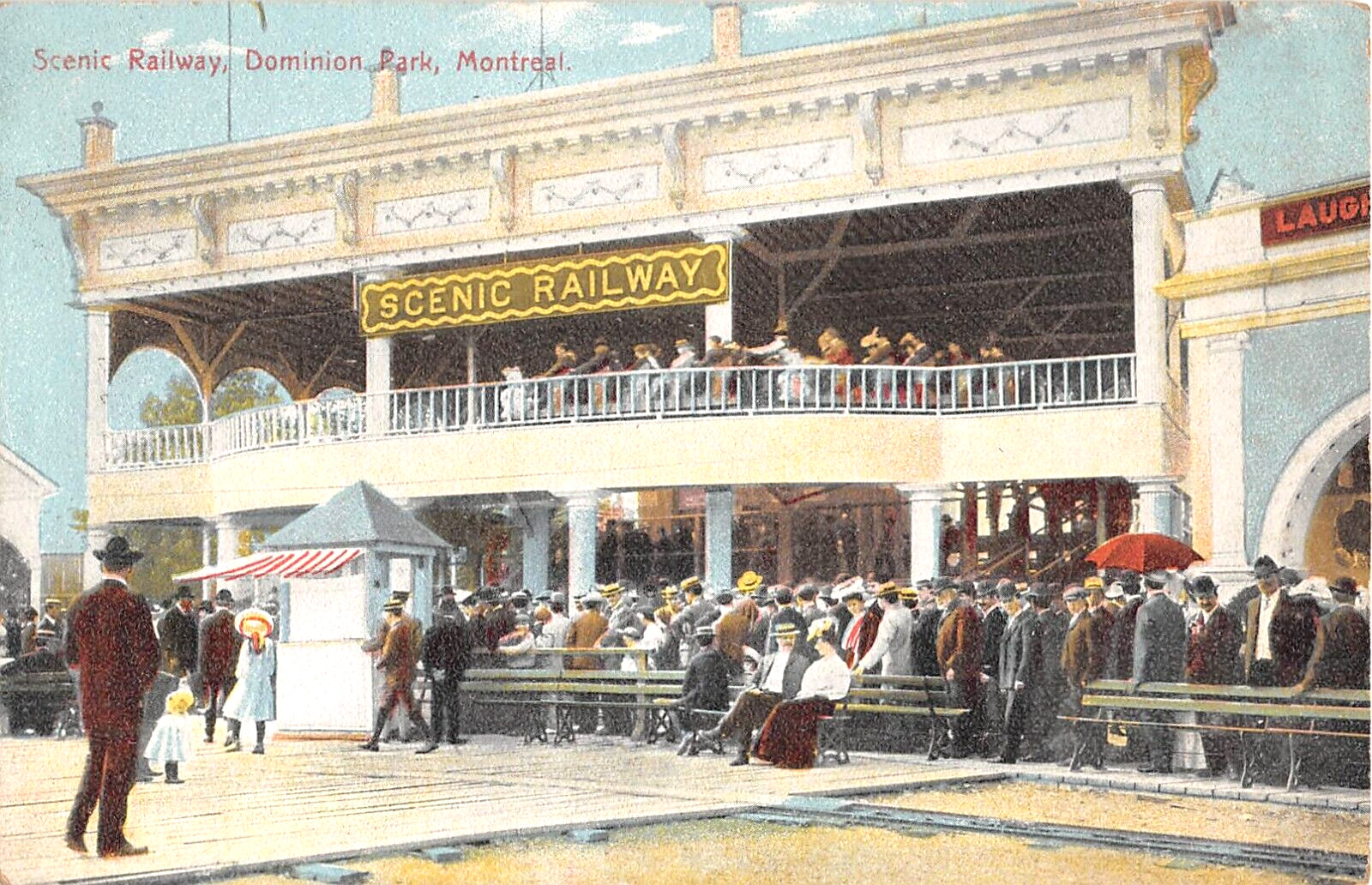 c.1910 Scenic Railway Dominion Park Montreal Quebec Canada post card