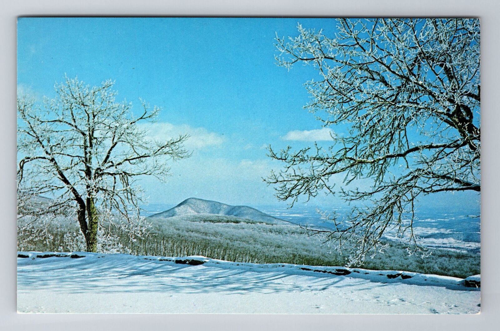VA-Virginia, Winter Comes To Skyline Drive, Antique, Vintage Souvenir Postcard