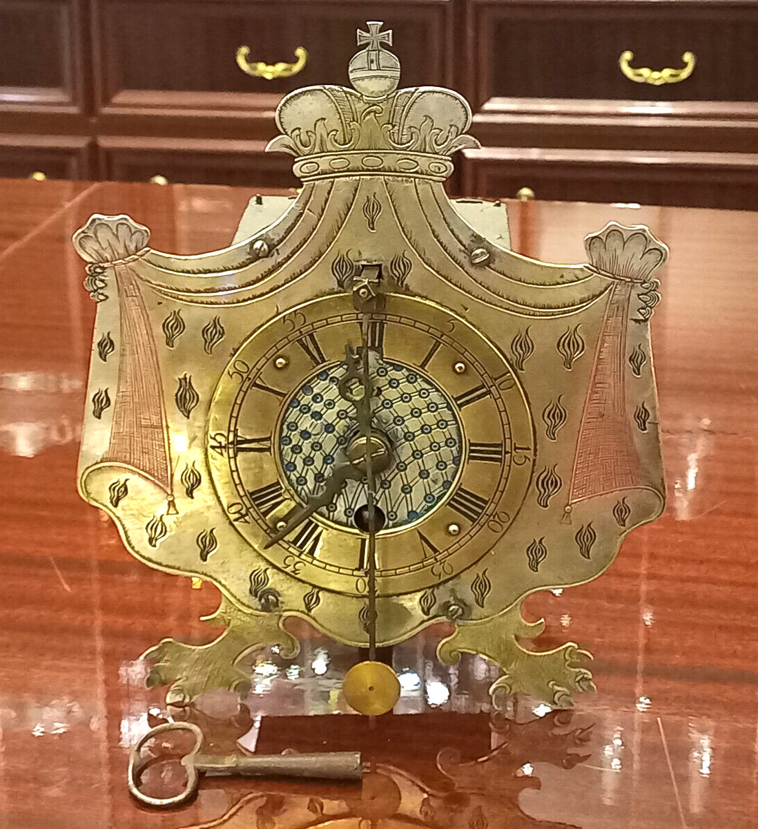 IMPERIAL VERGE ESCAPEMENT CLOCK FROM THE NAPOLEONIC OFFICE IN ROYAL COURT 1804