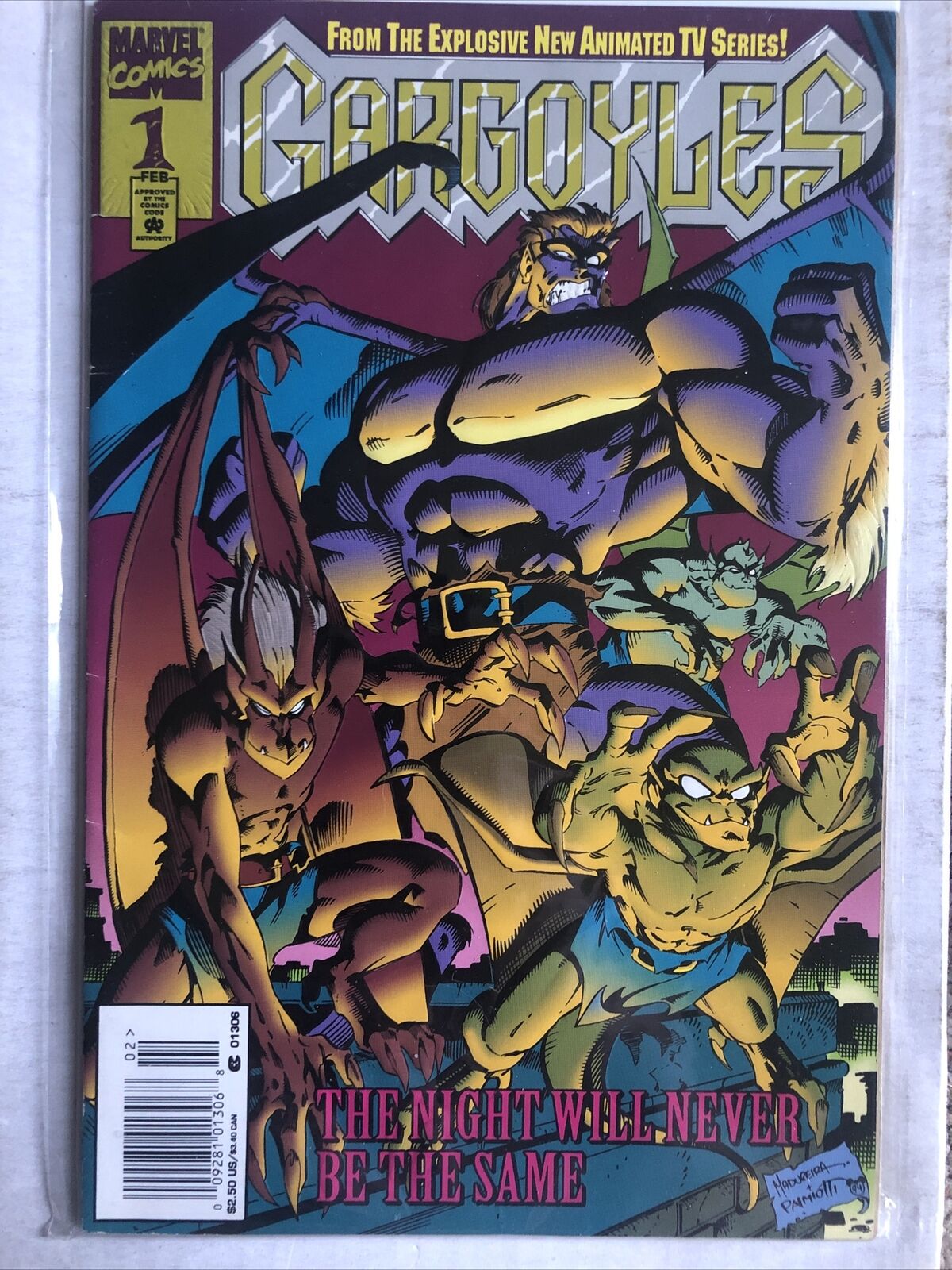 Gargoyles Marvel Comics Two Issue Lot 1 Foil Embossed And #6
