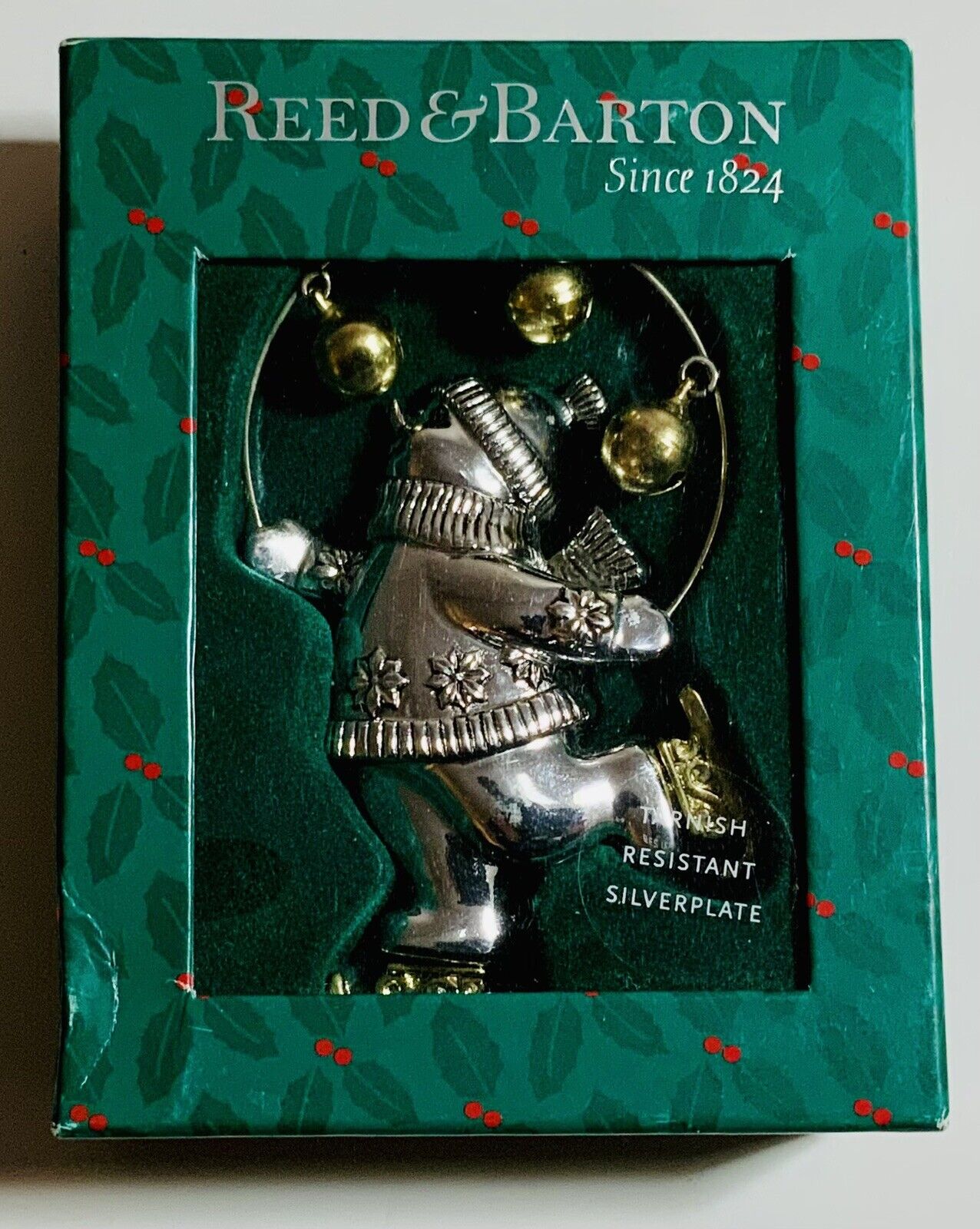 Reed & Barton JugglingSnowman Christmas Ornament # 6103 New In Original Box