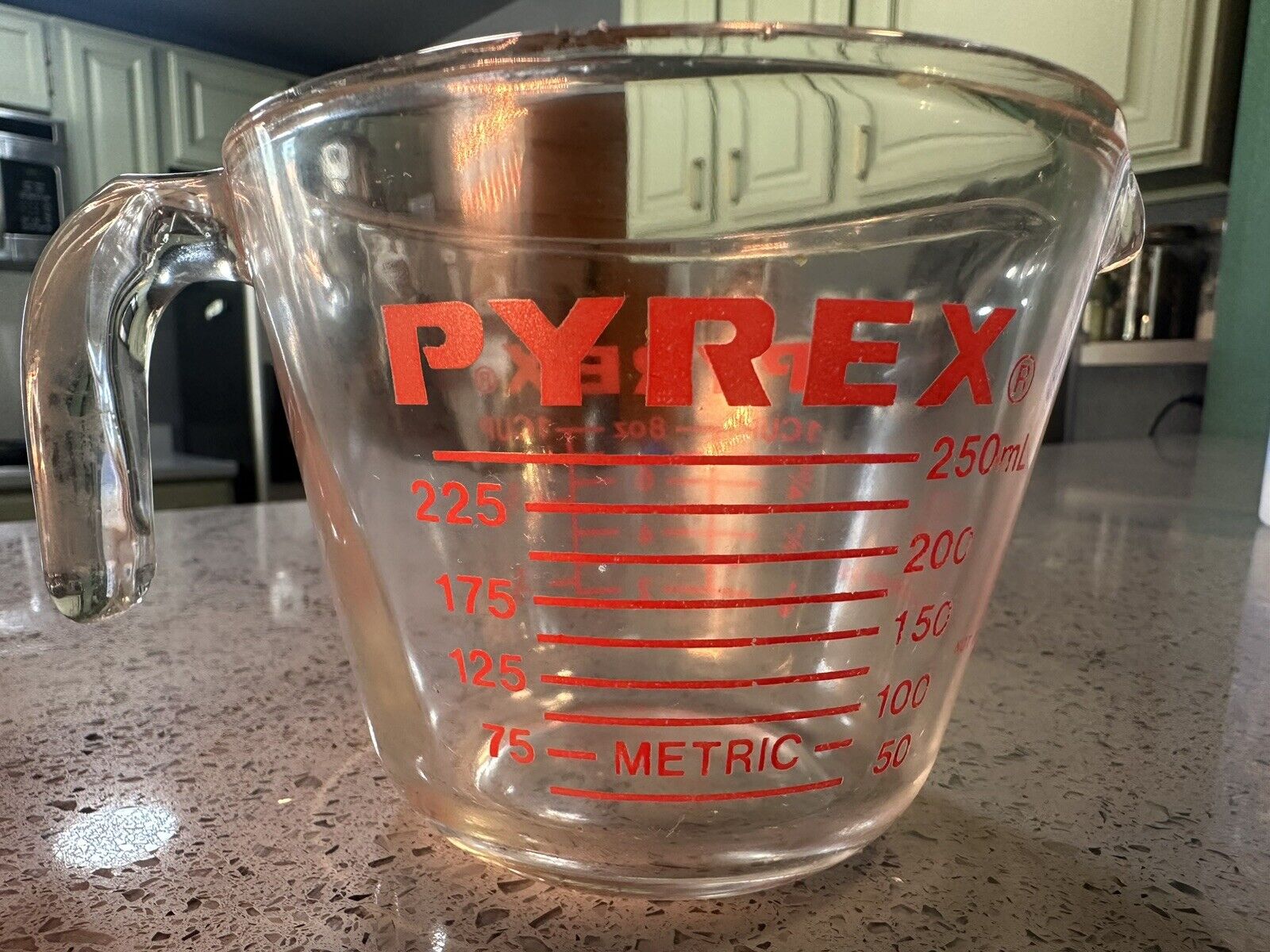 Vintage PYREX 1 Cup 508 Glass Measuring Cup W Handle