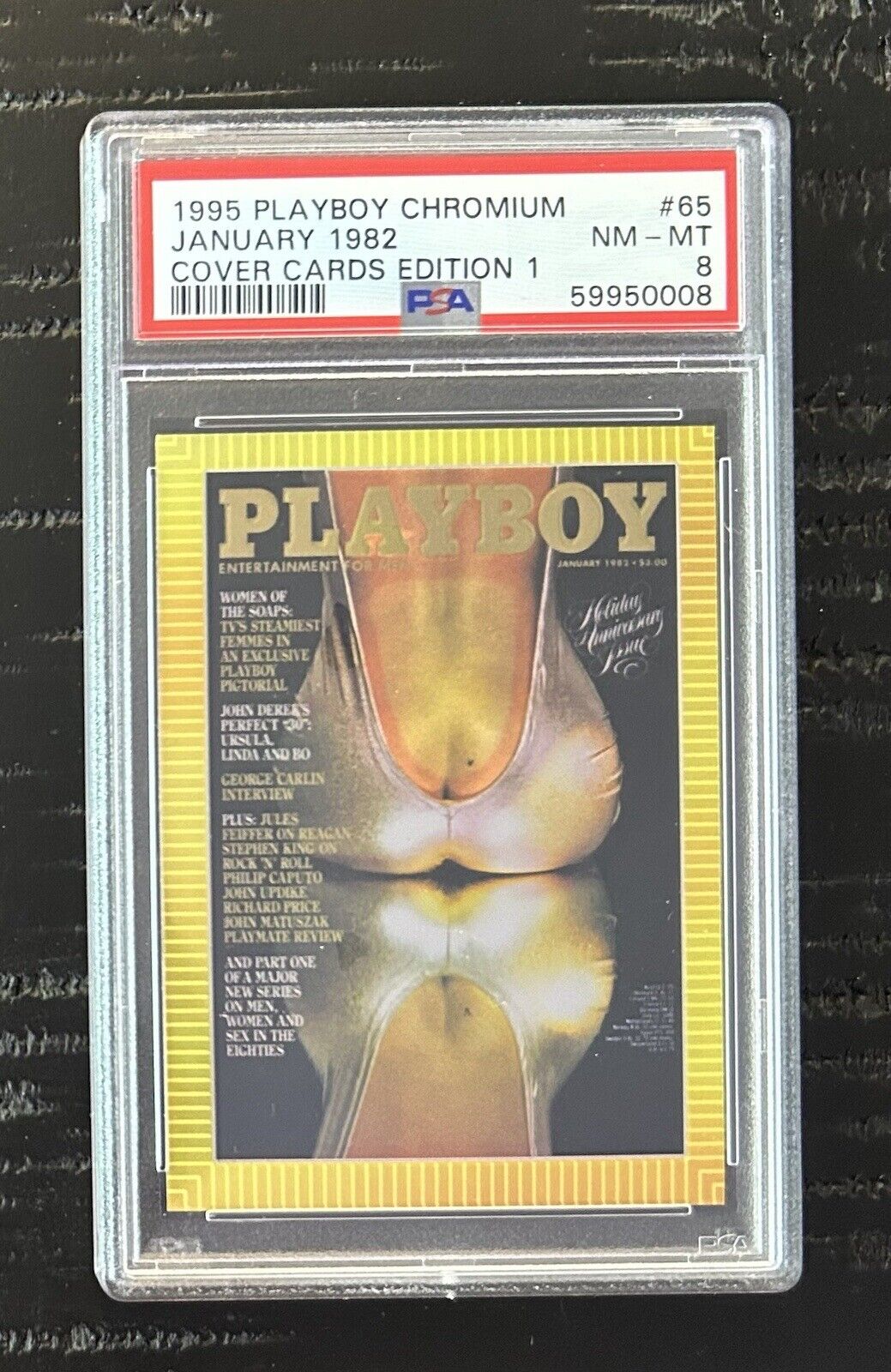 1995 Playboy Chromium 65 January 1982 Cover Cards Ed. 1 PSA Graded