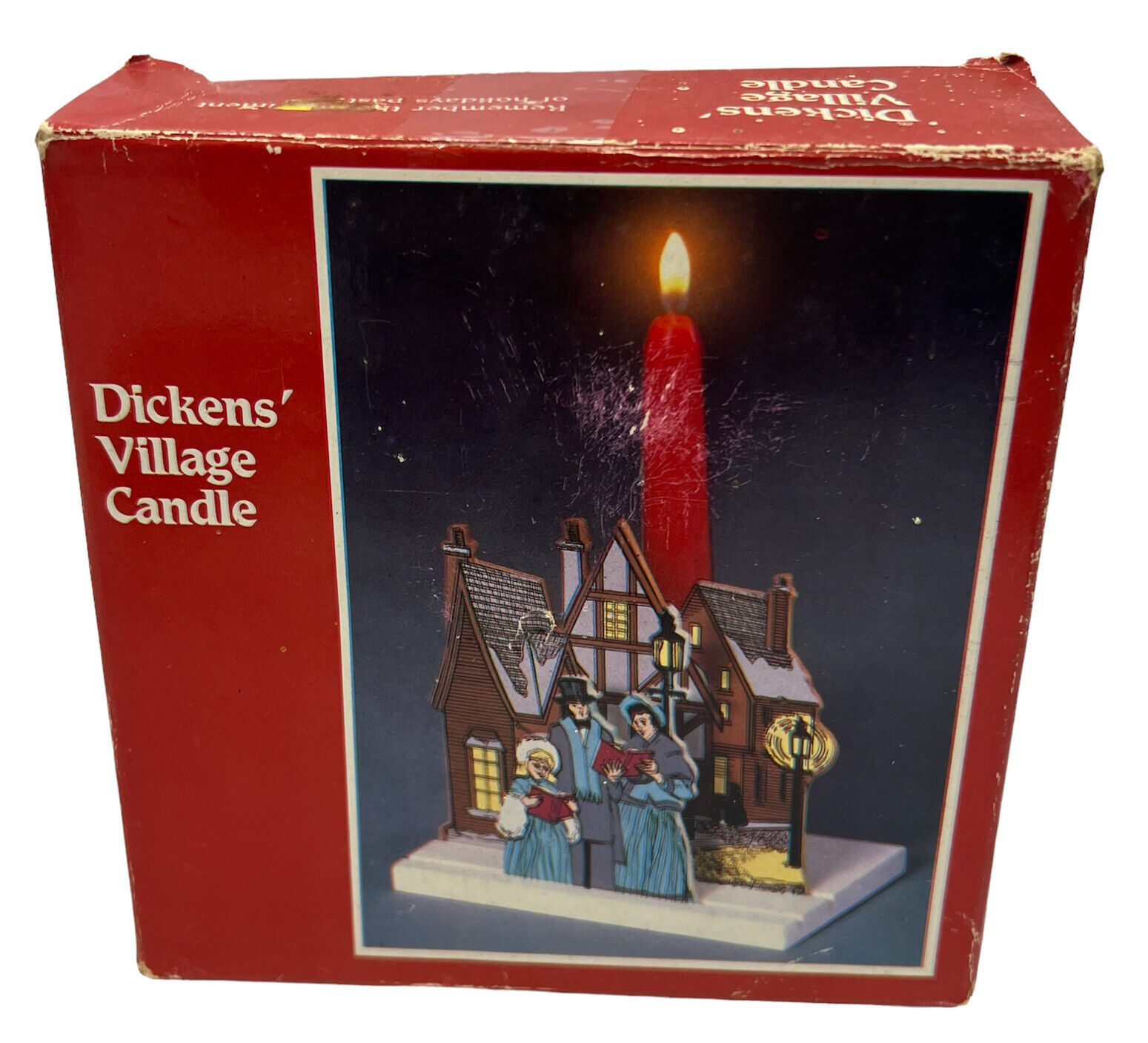 Vintage Nobel Hall Novelty Christmas Candle Holder Dickens Village Holiday Decor