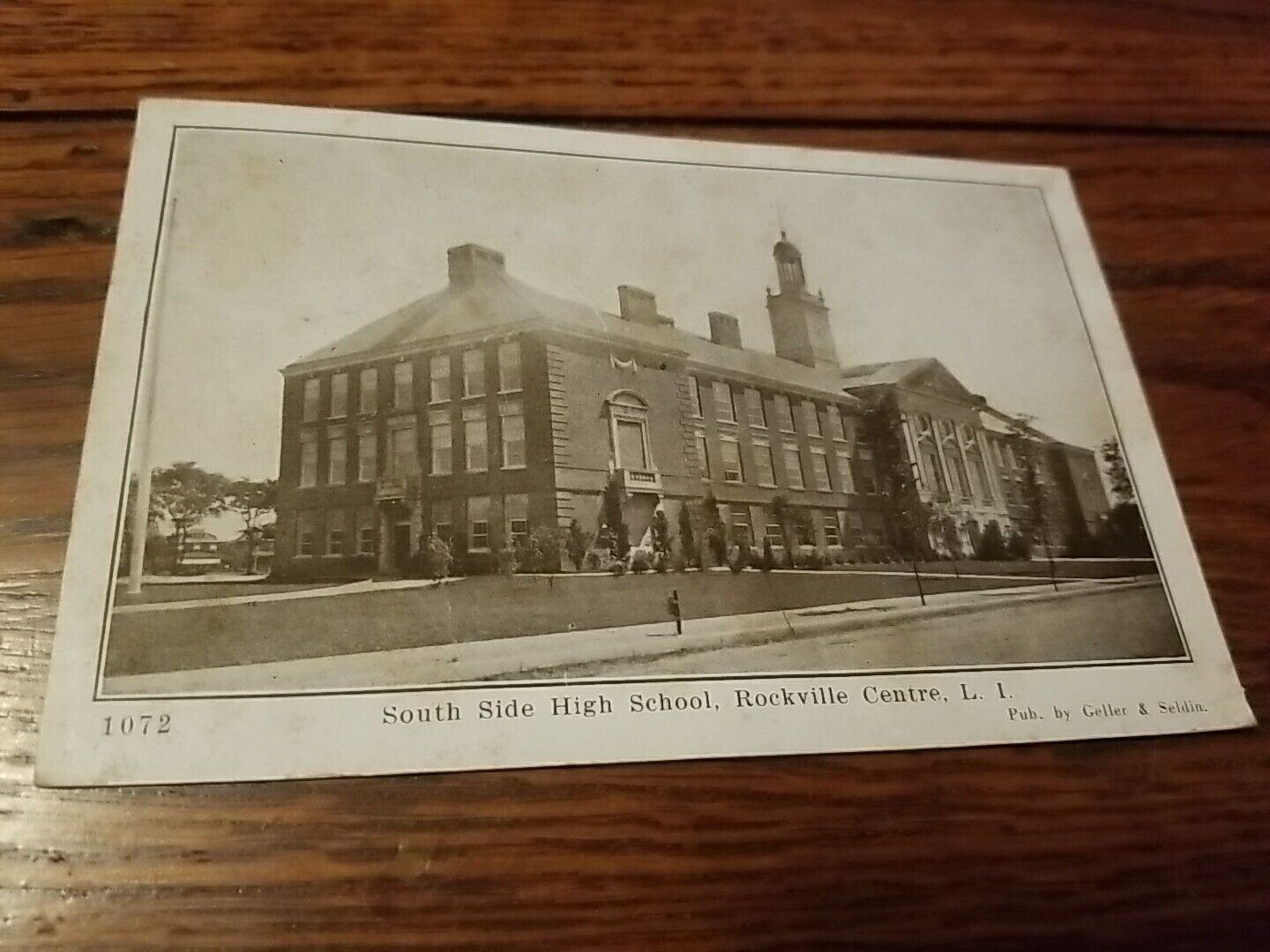 1925 RPPC Rockville Centre,NY South Side High School,Long Island Nassau County
