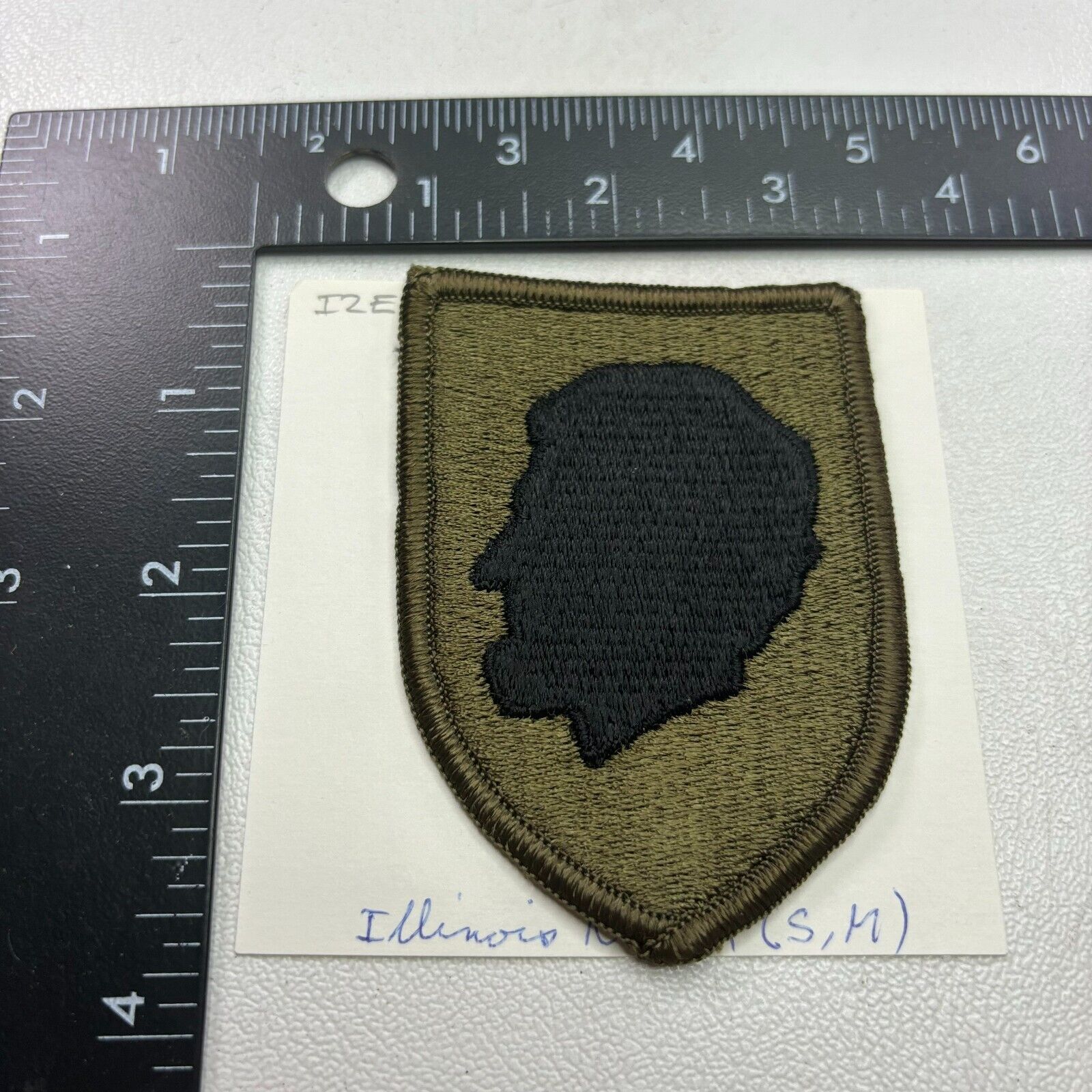 US Army National Guard ILLINOIS SUBDUED MERROWED EDGE Patch NGHQ 301G