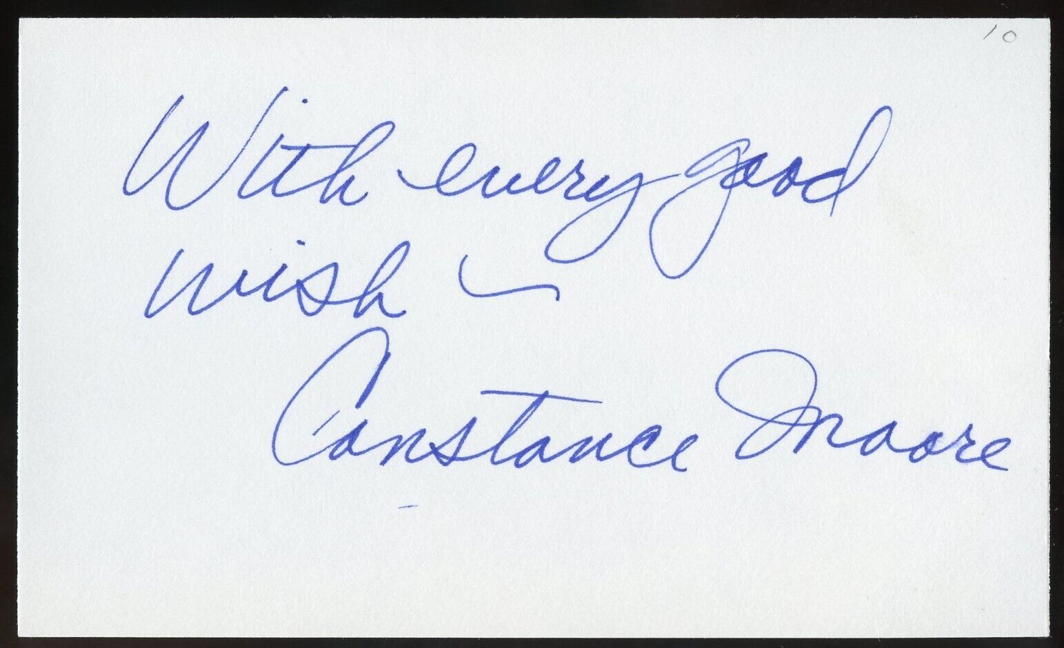 Constance Moore d2005 signed autograph 3x5 Cut American Singer and Actress