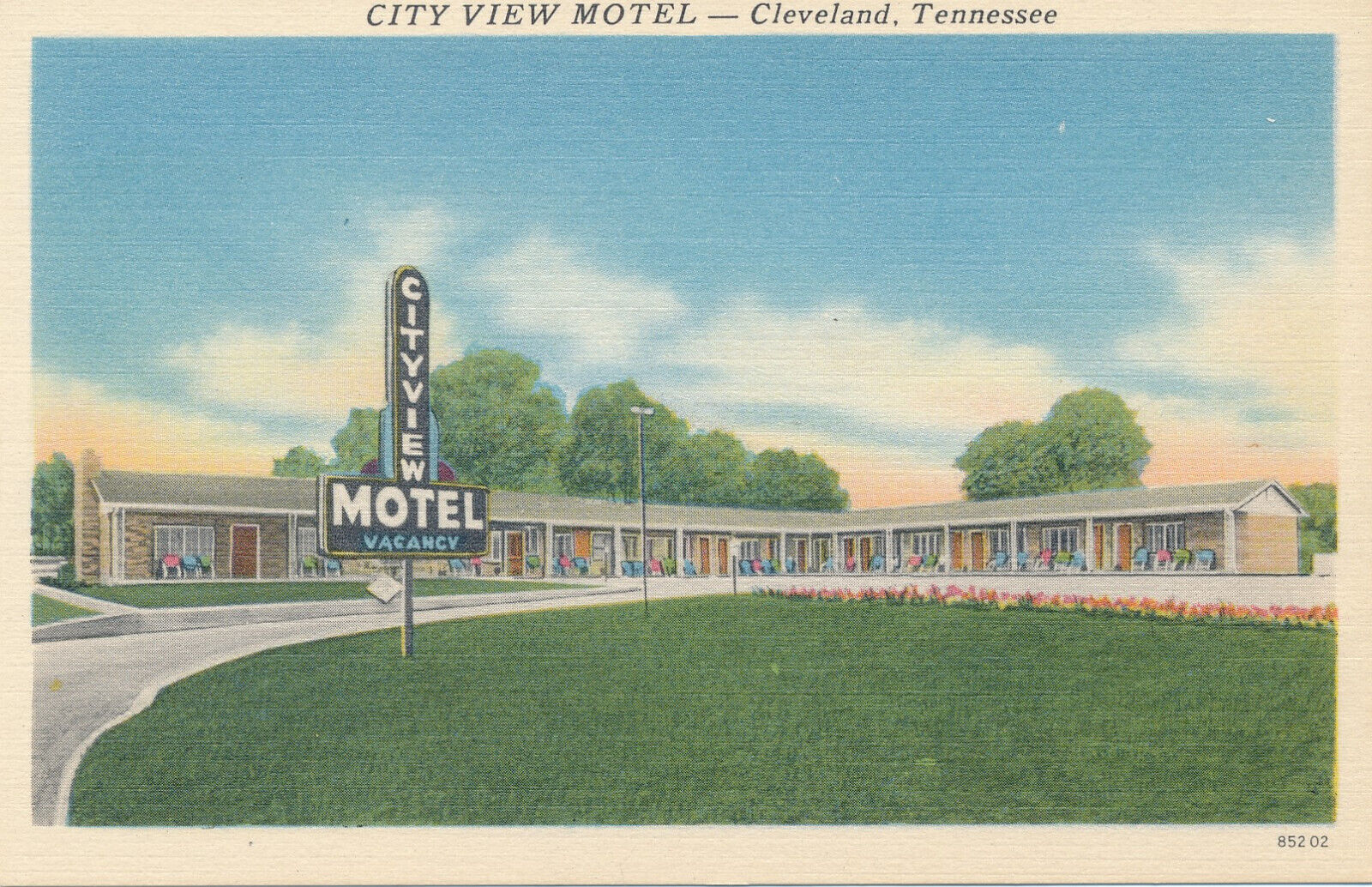 Unmailed linen City View Motel Cleveland Tennessee TN   *675