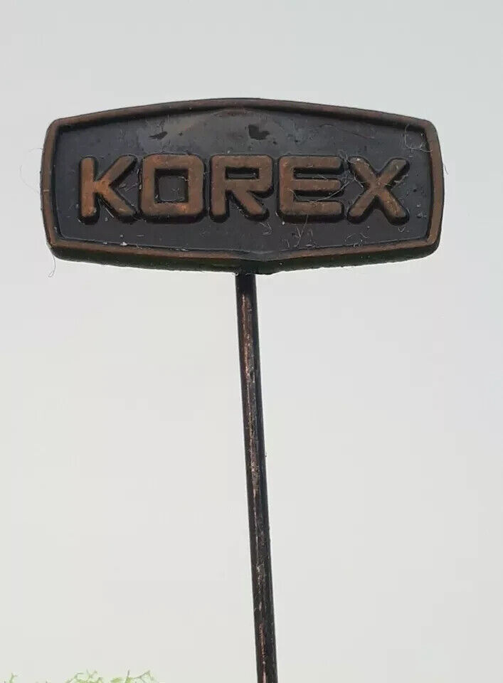 KOREX - chemical industry, vintage pin, badge, lapel 