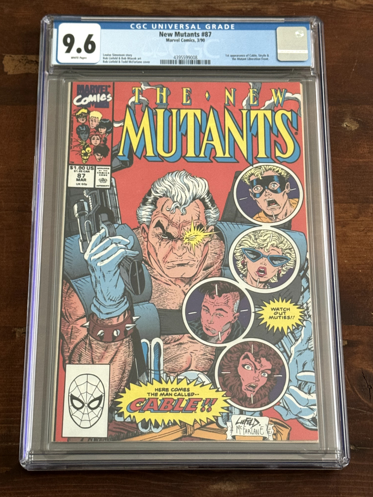 The New Mutants #87 CGC 9.6 White Pages 1st Appearance Cable First Printing
