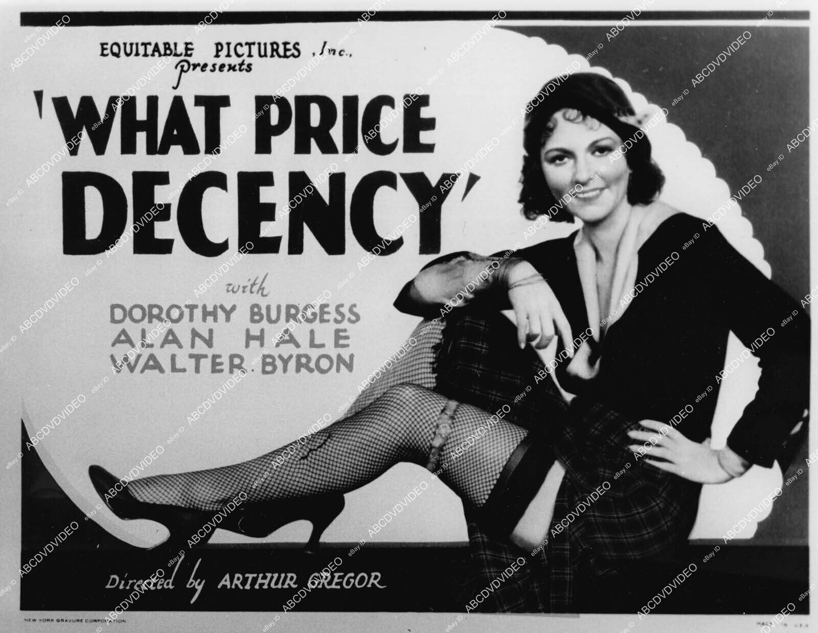 crp-58114 1970\'s Dorothy Burgess silent film What Price Decency crp-58114
